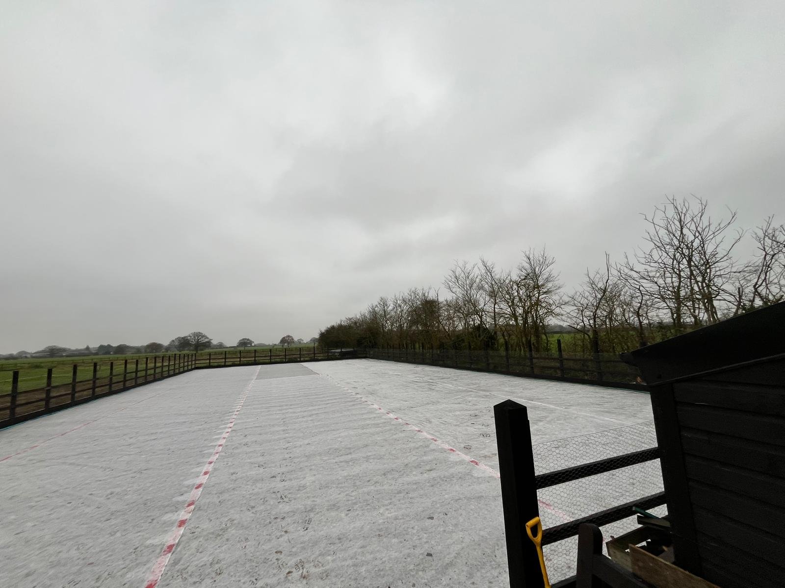Non woven membrane down ready for sand