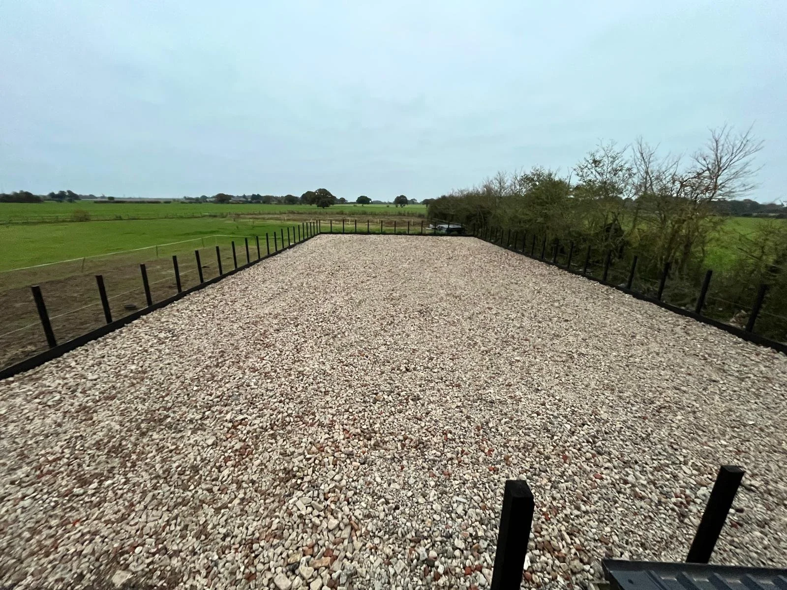 crushed concrete base down 