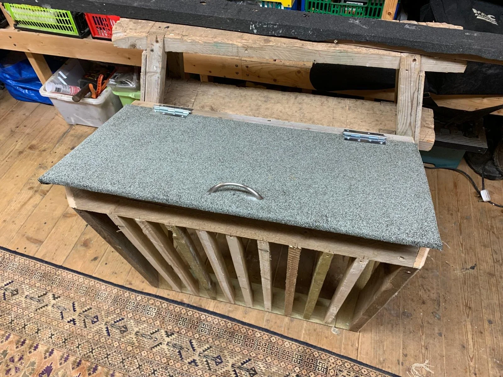 Custom hay feeder for customers goats. 