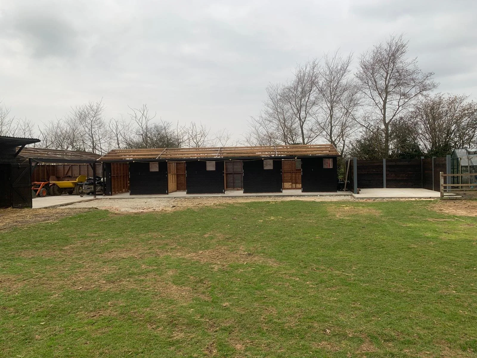 new stable block starting to take shape.