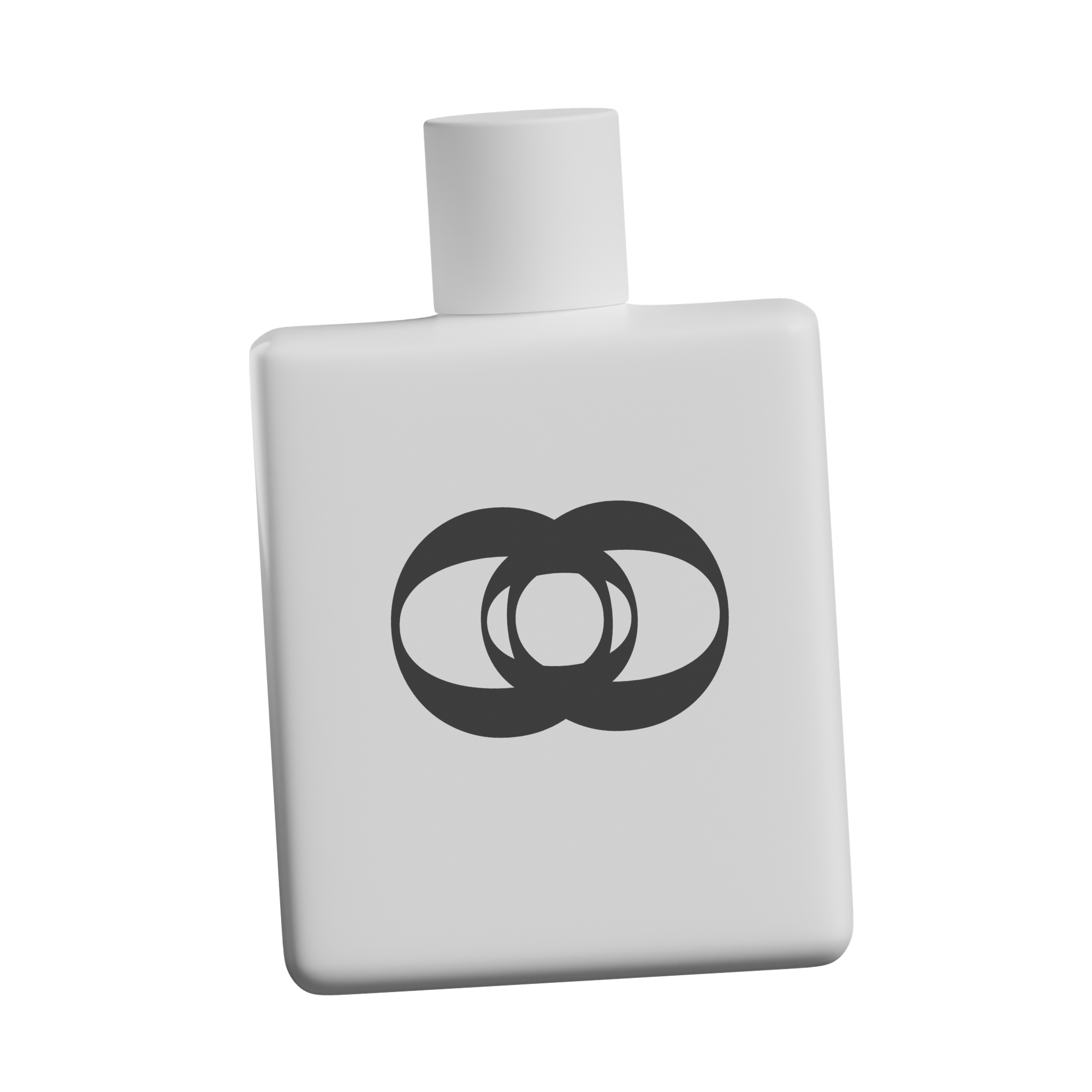 Close-up of a white Apple charger with a black Apple logo on the front.