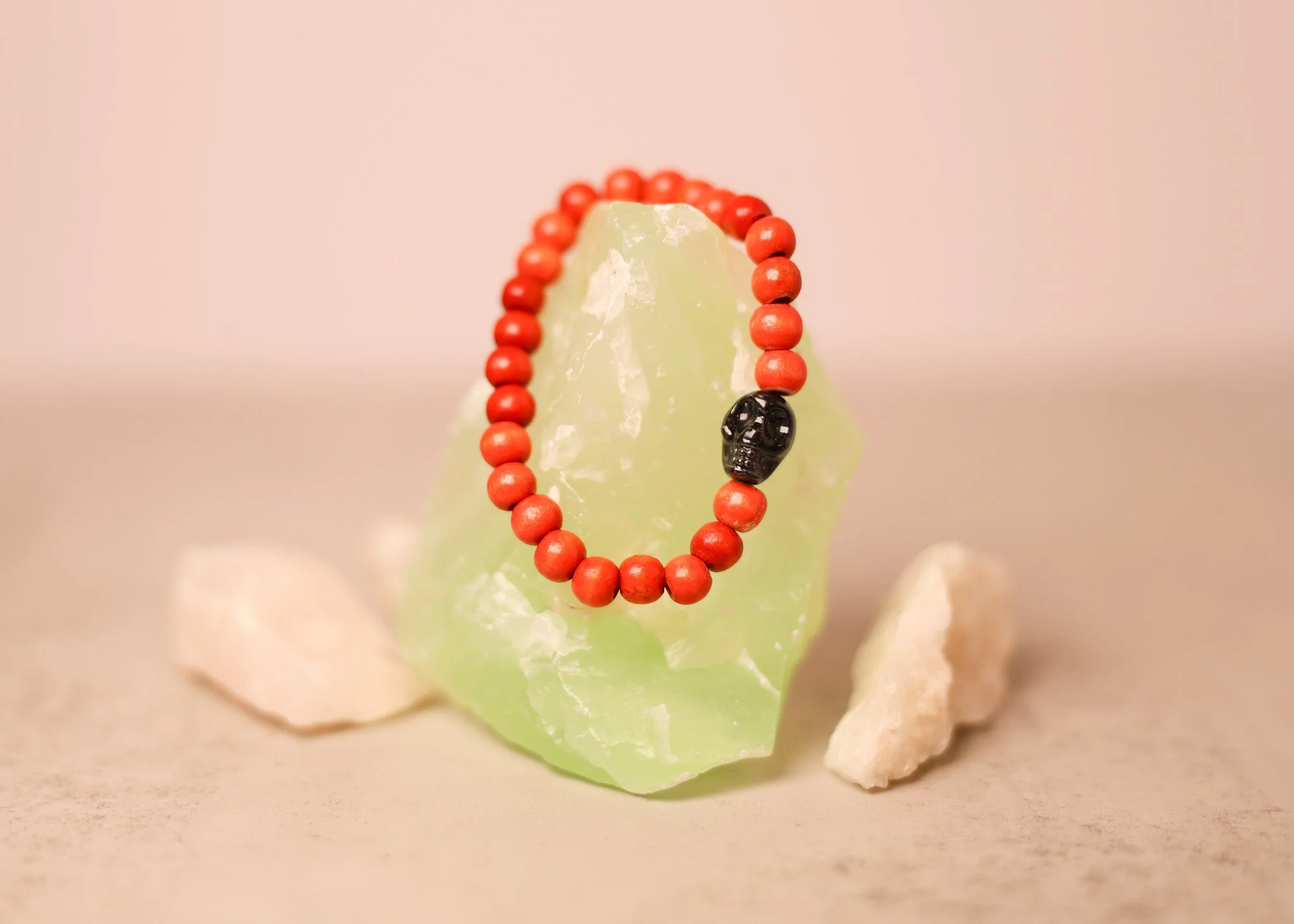 Red and Black Skull Bracelet