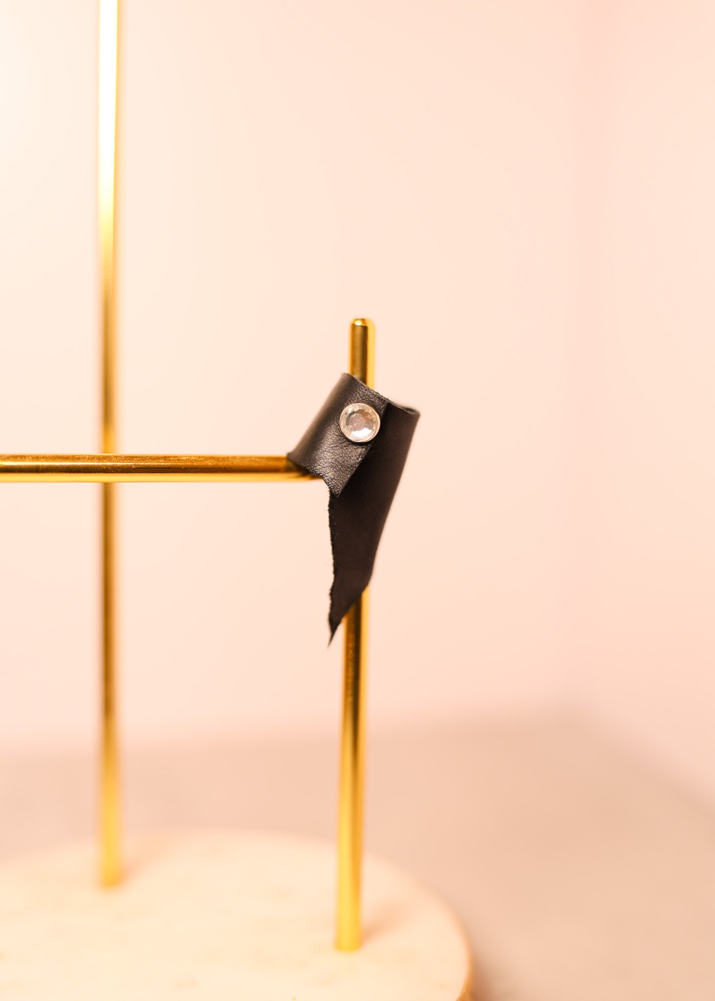 Leather Ring with Diamond