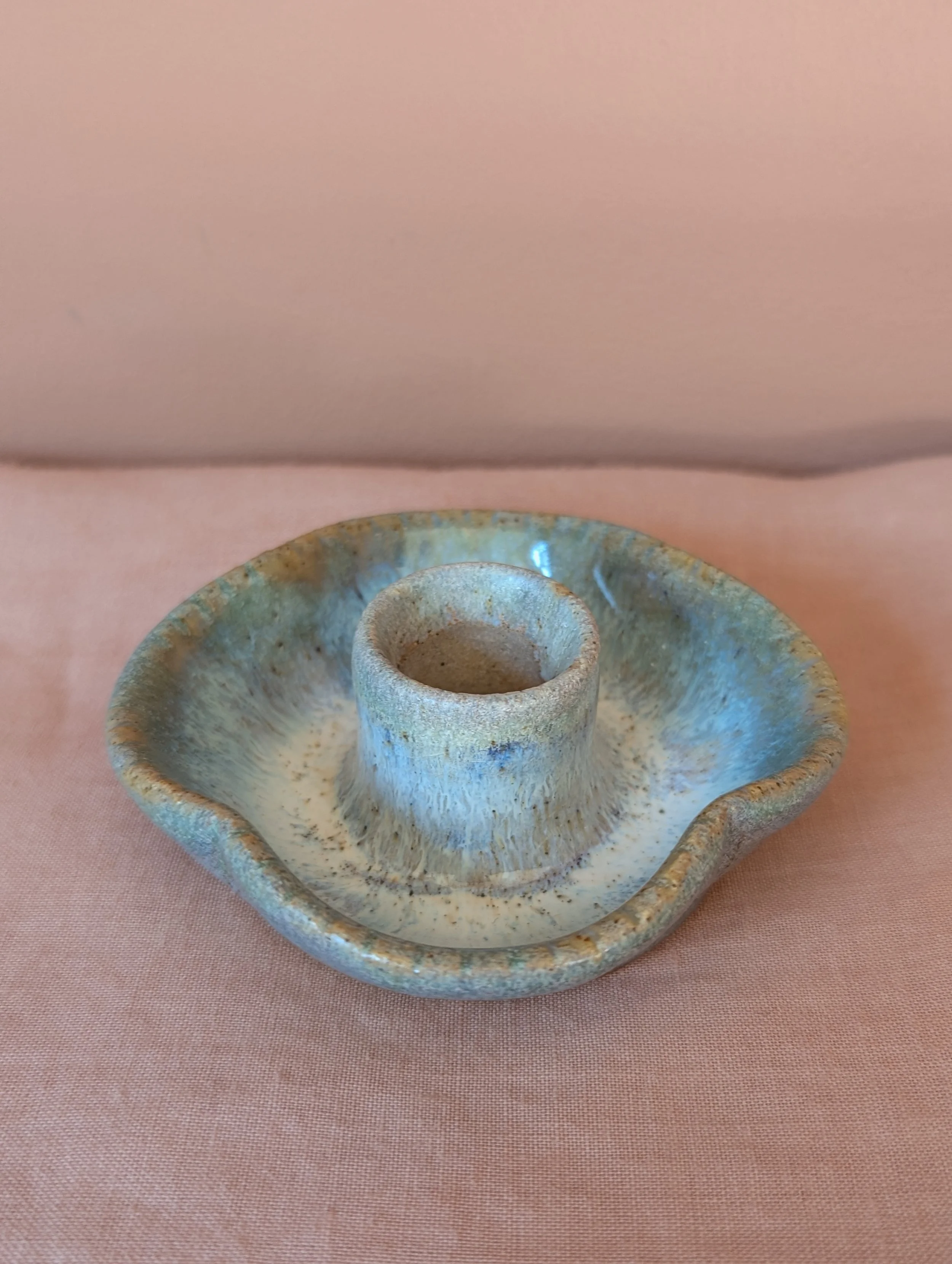 Clover Candlestick- Snowy Skies