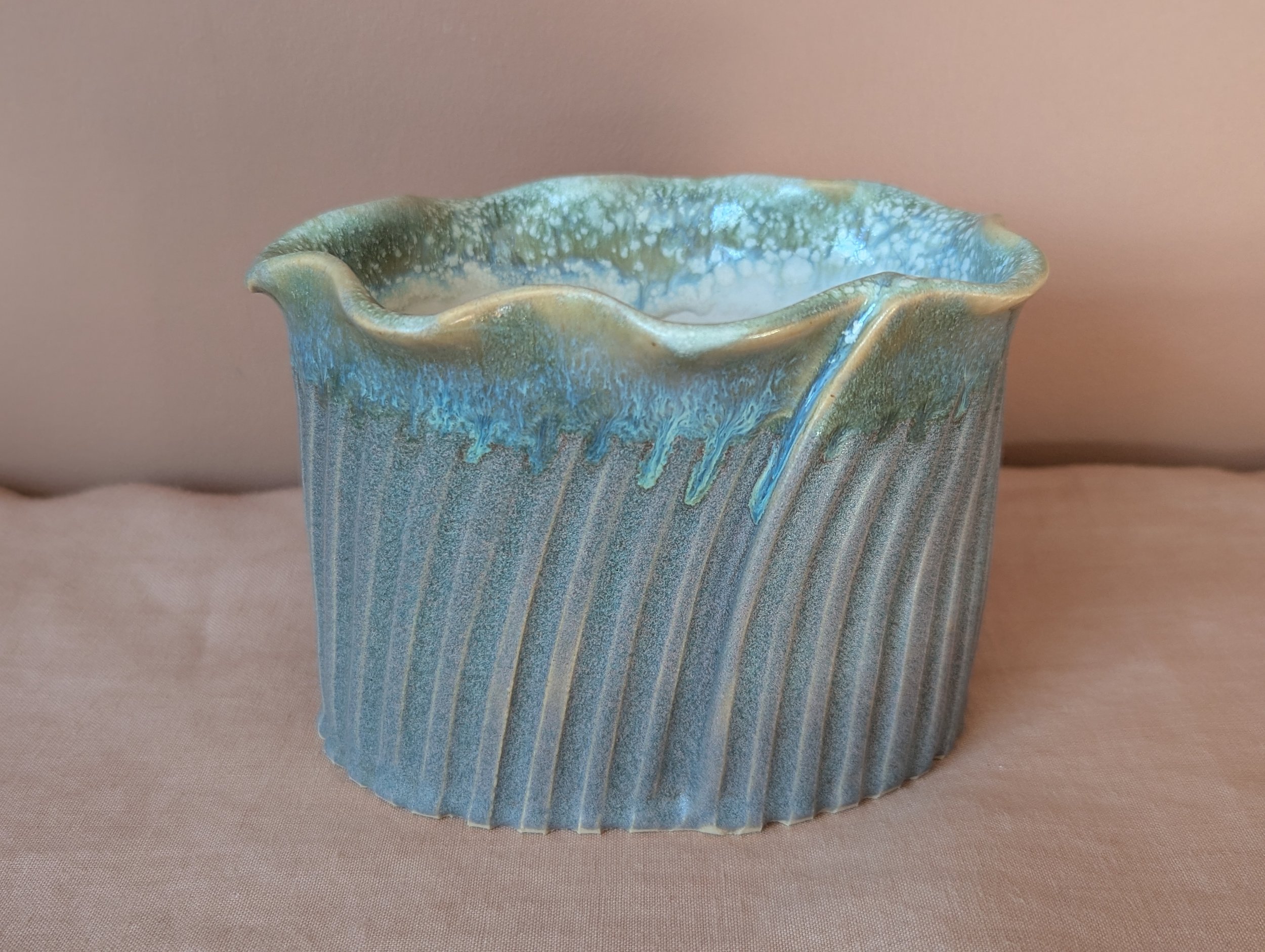 Oval Wave Wrap Vase