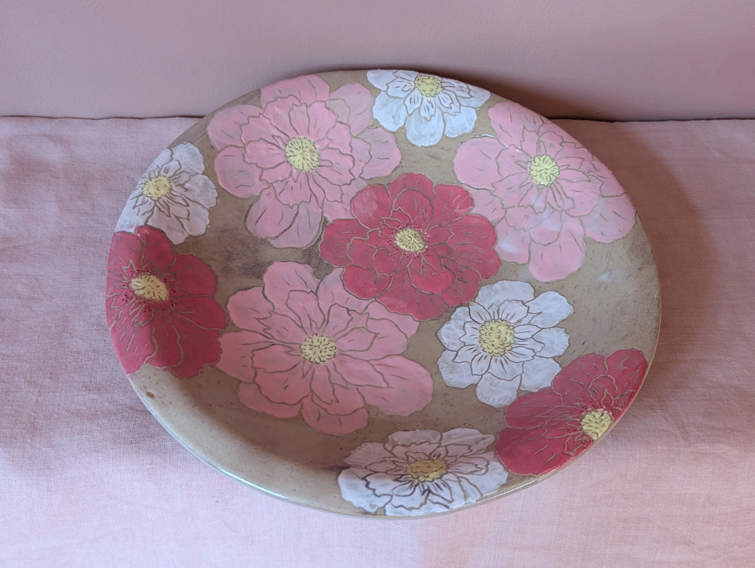 Cosmos Sgraffito Dish