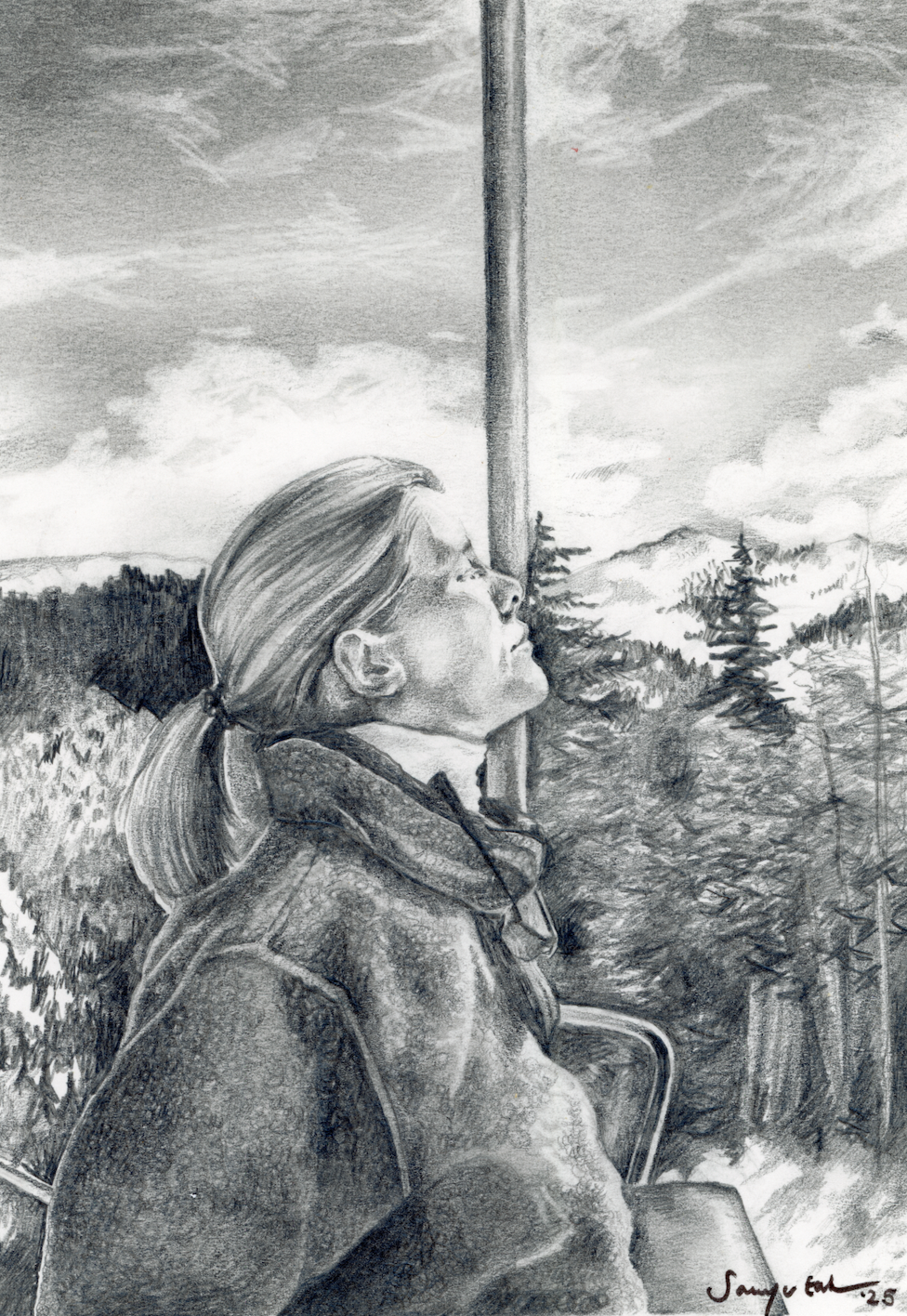 'Pam', 2026, Pencil on Paper