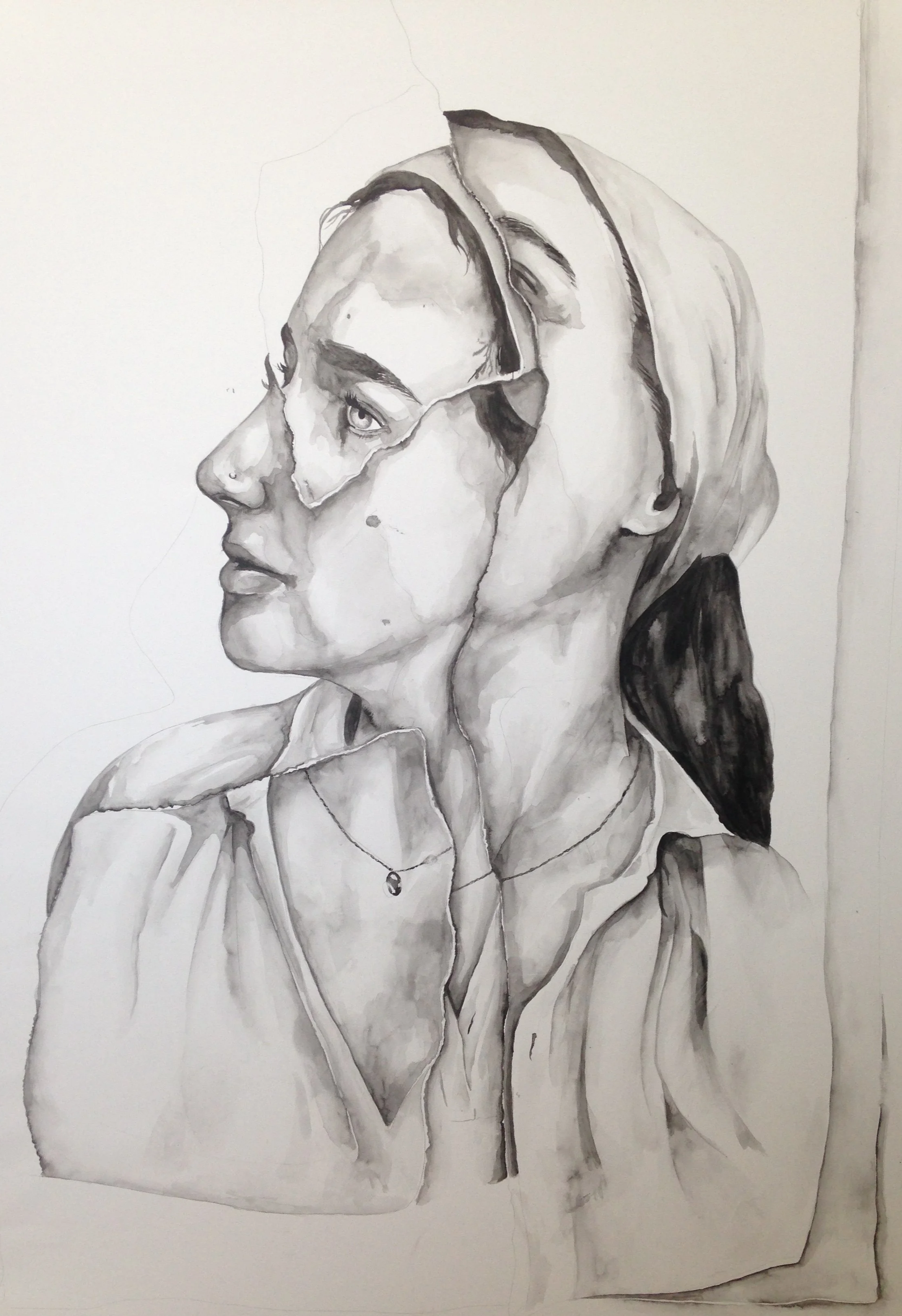 'Millie', Indian Ink on Paper