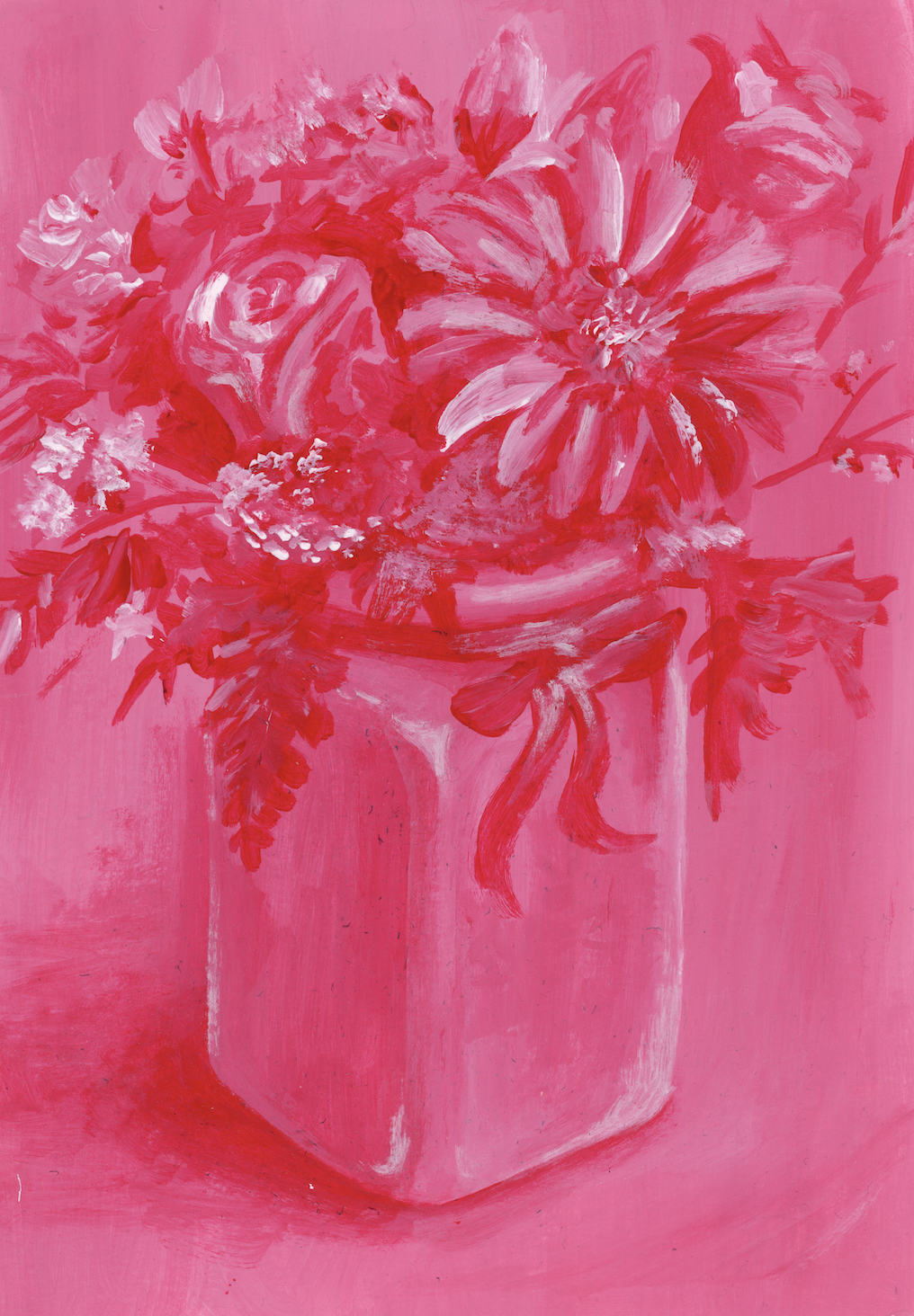 'Floral Study', 2025, Acrylic Paint on Paper
