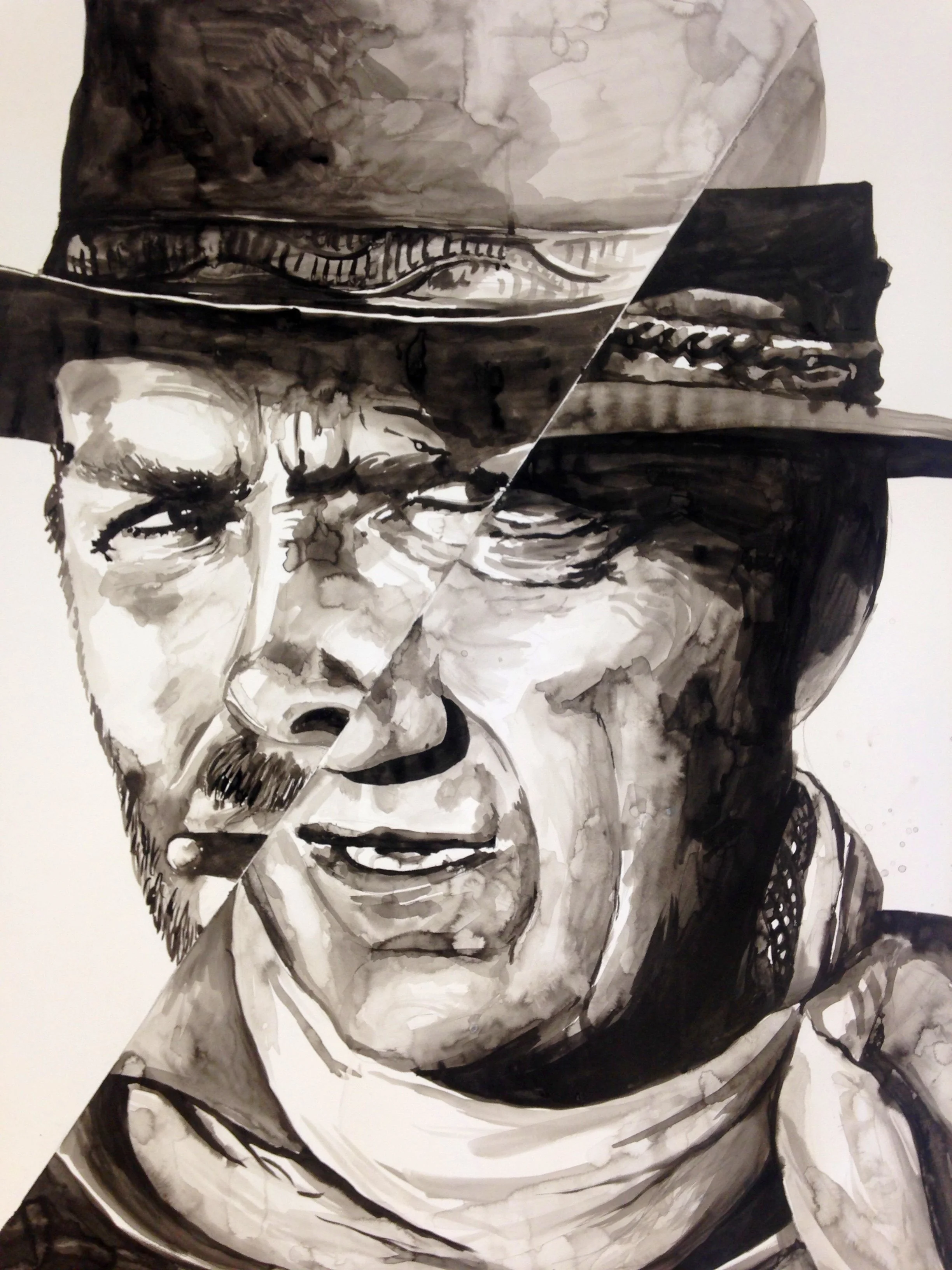 'Splice', 2015, Indian Ink on Paper