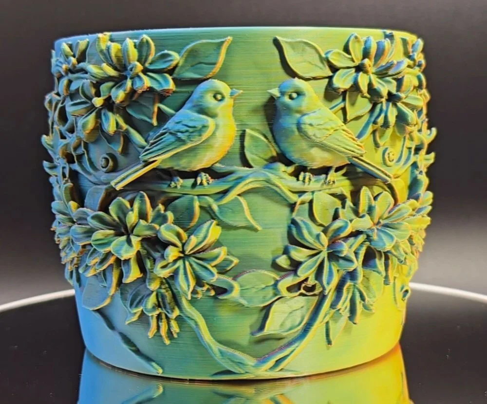 Bluebirds & Honeysuckle