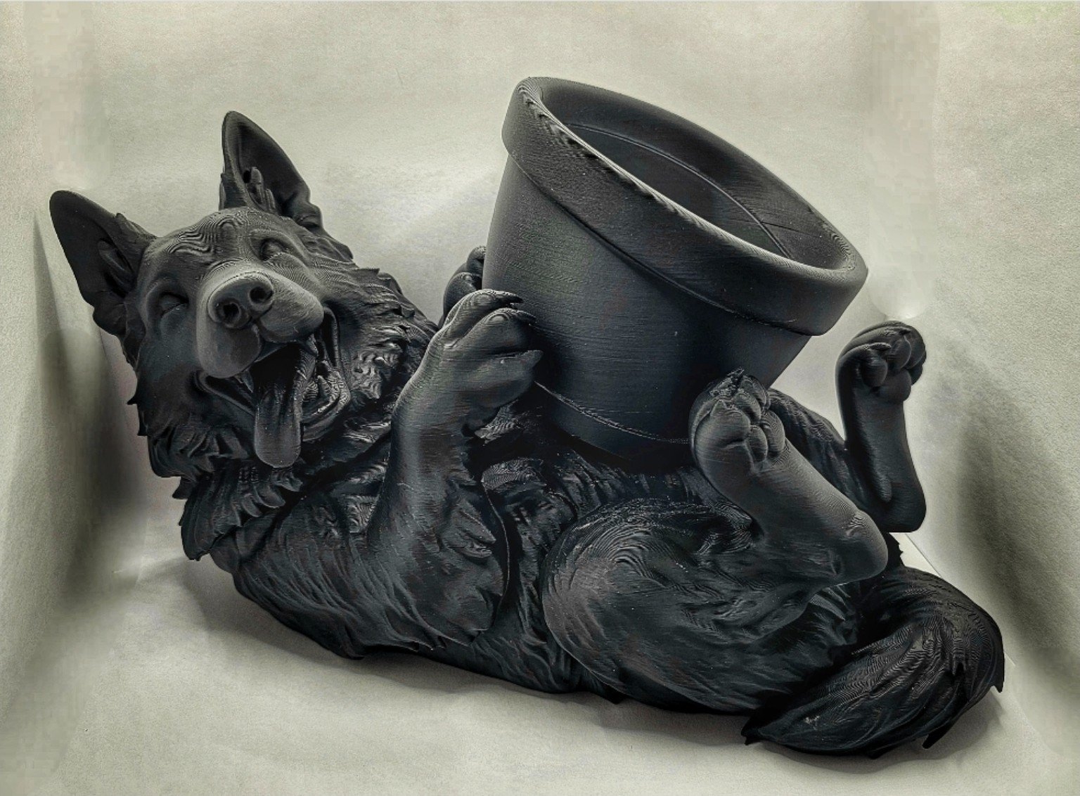 The Loyal Guardian: German Shepherd Planter (Digital STL Download)