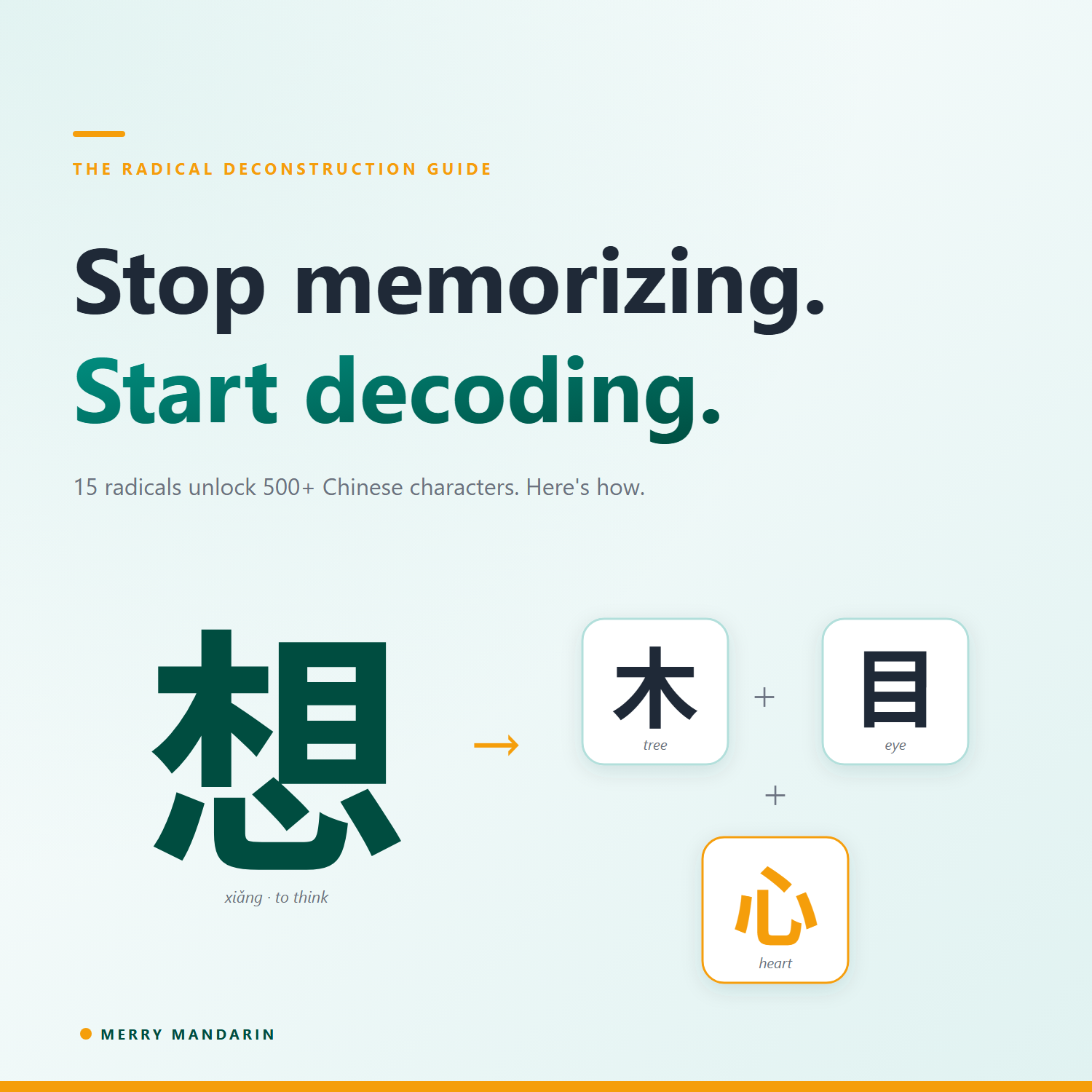 How to Memorize Chinese Characters Using Radicals