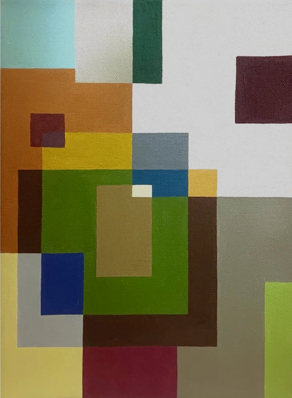 Block, acrylic on canvas, 9"x12", 2024