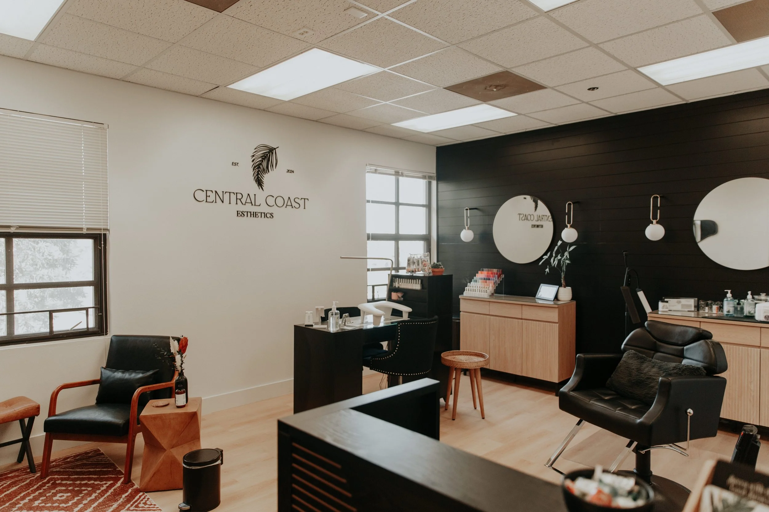 Beauty professionals at Central Coast Esthetics in Orcutt, CA offering waxing, lash lifts, spray tans, and brow services