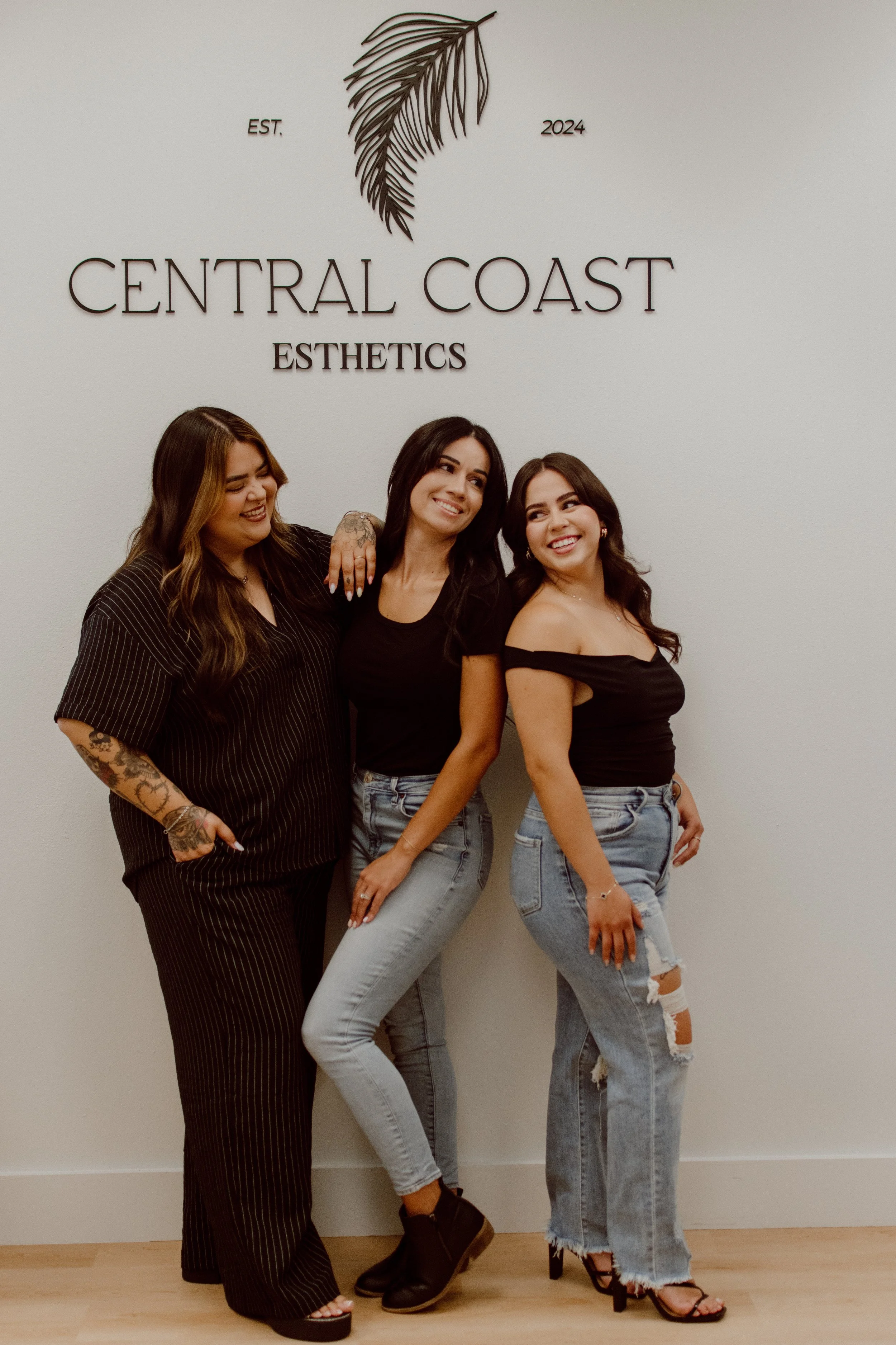 Beauty professionals at Central Coast Esthetics in Orcutt, CA offering waxing, lash lifts, spray tans, and brow services