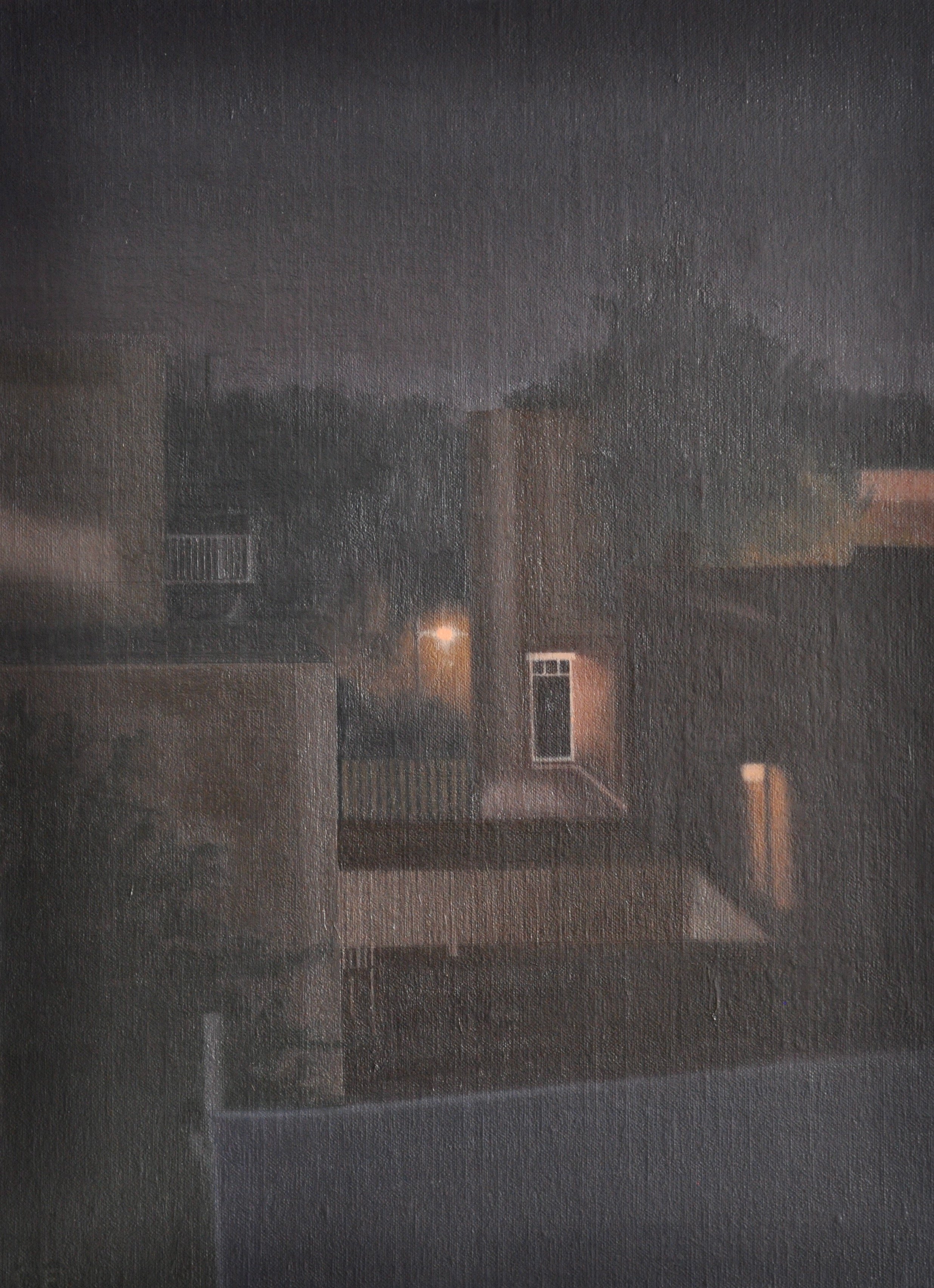 Night View From Studio 2010, 12 x 17”