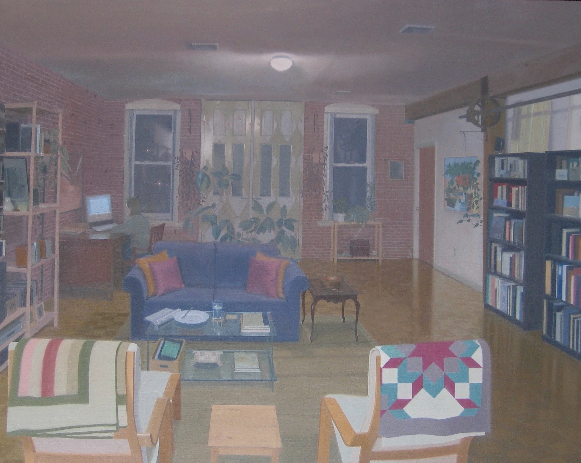 Interior with Double Doors, 2006, 40 x 50”