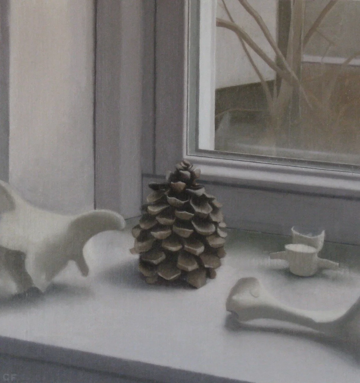 Anzio Pine Cone, 2008, 18 x 18”