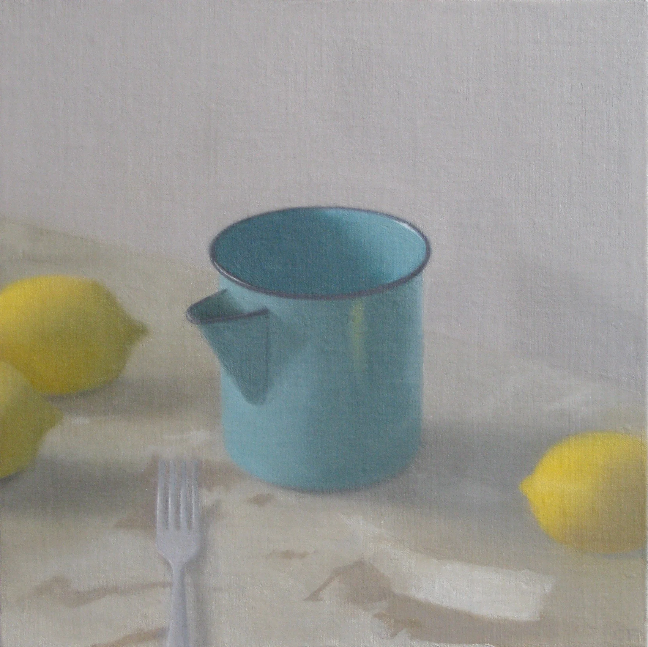 Watering Can and Lemons, 2006, 14 x 14”