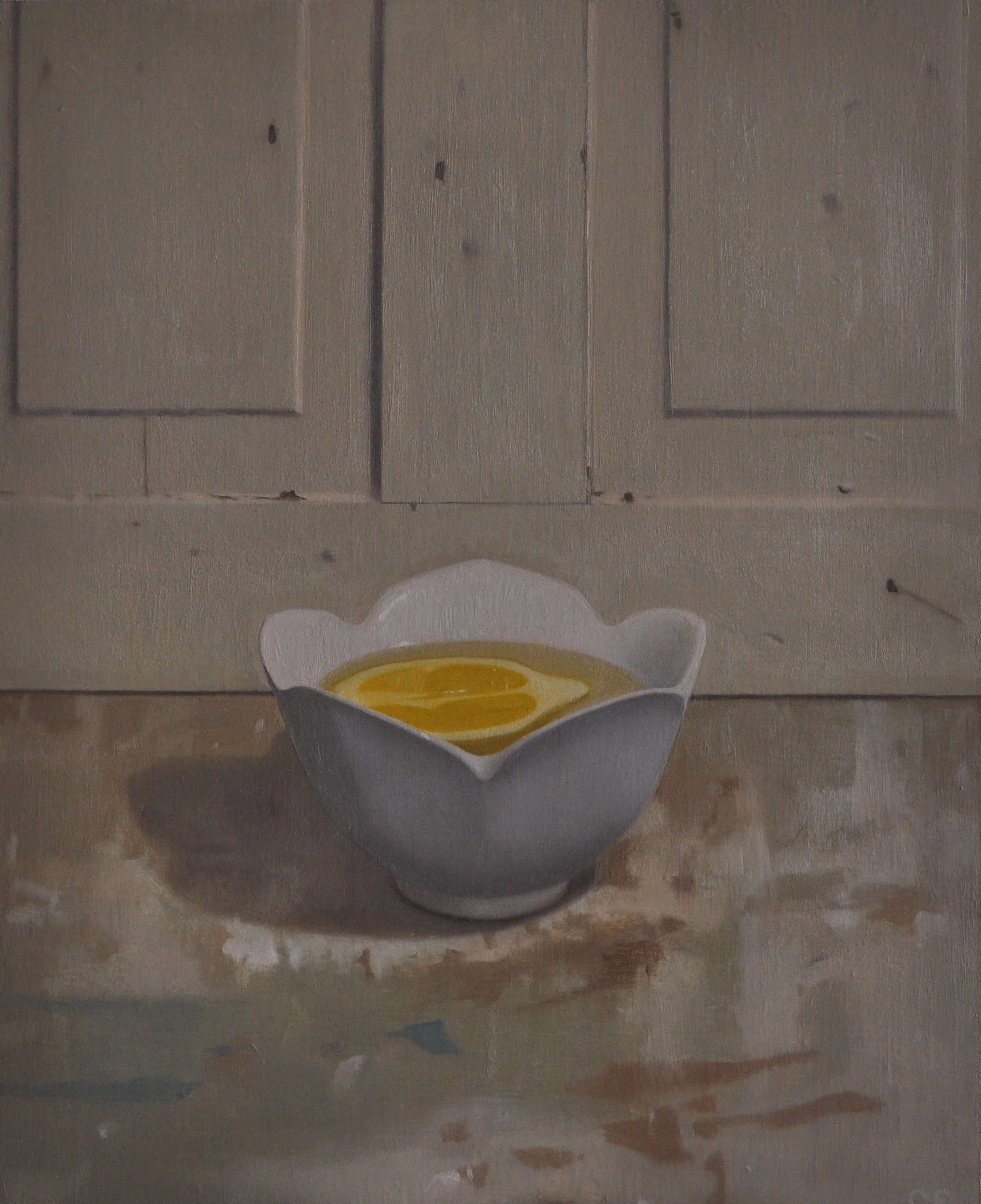 Bowl with Lemon Slice, 2012, 14 x 20”