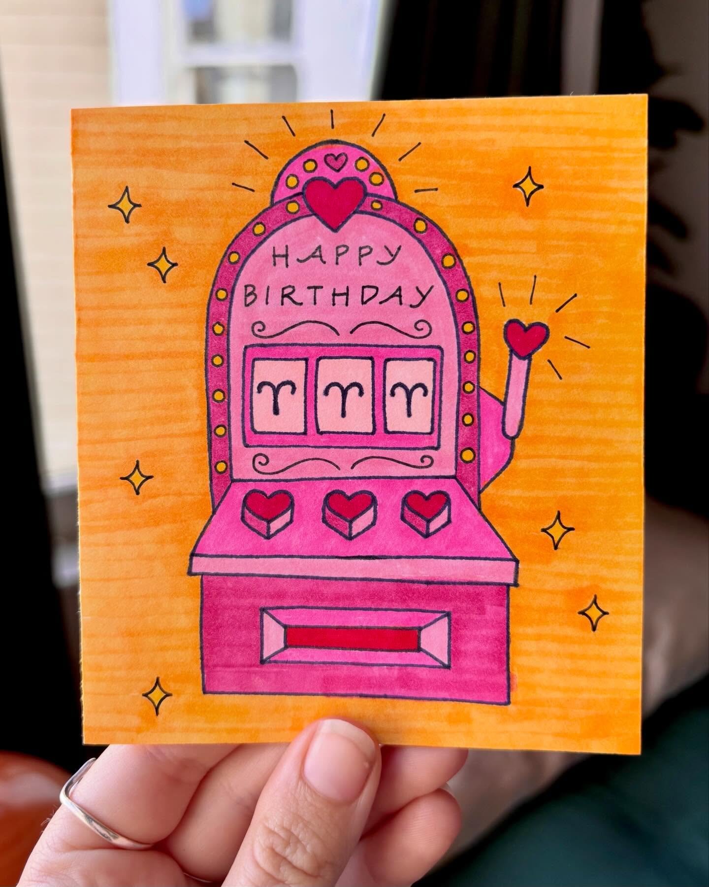 celebrated my bestie&rsquo;s bday this weekend ❤️&zwj;🔥 
I made her this cutie card to match the theme of her casino royale prom party 🎰🃏🍒🍷🎲🌹💋

always the best way to kick off aries szn ♈️♈️♈️ 
me next!!!