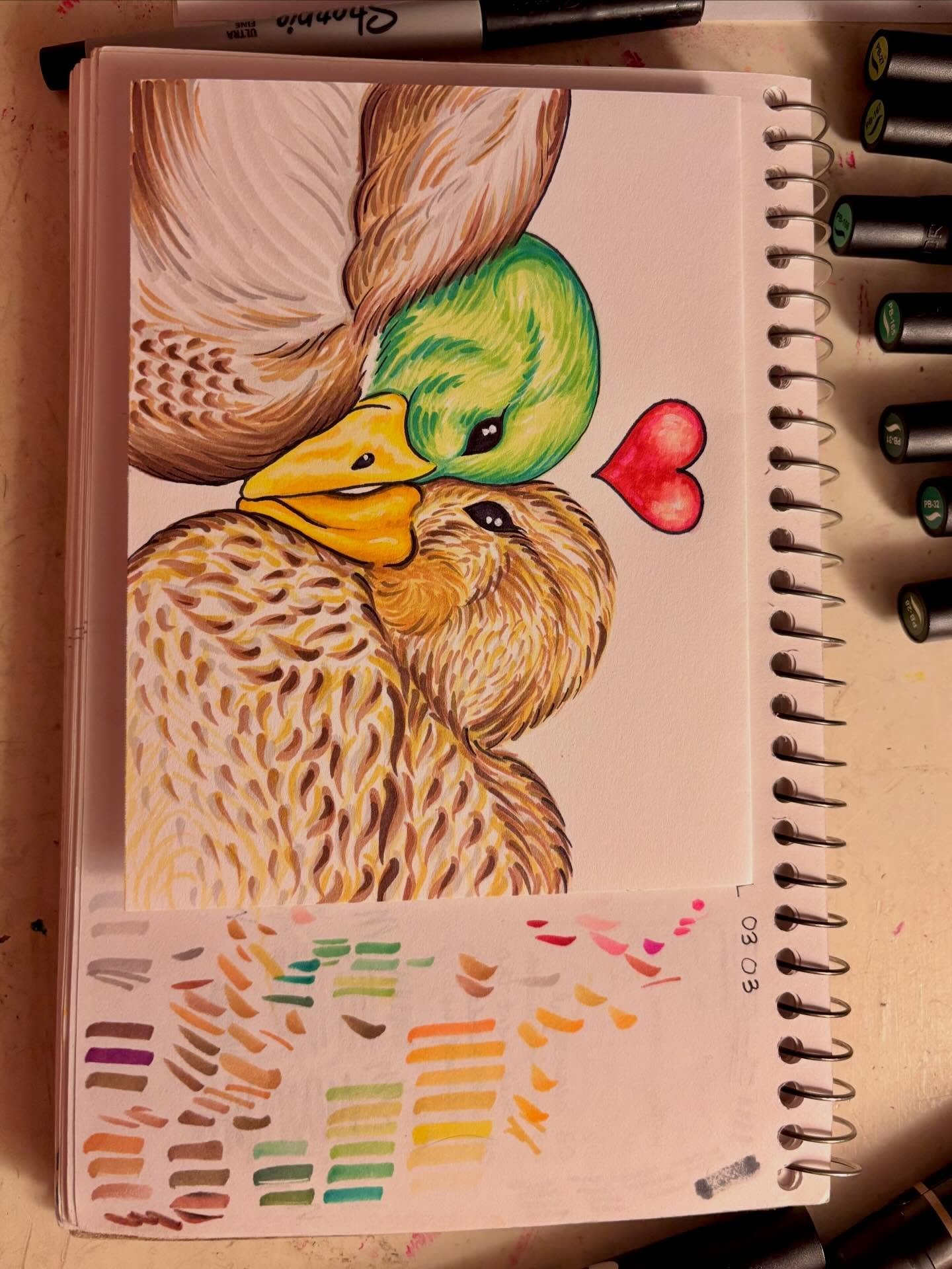 I got sick for Valentine&rsquo;s Day and then I gave it to Dylan 😻 so I still haven&rsquo;t given him this card lmao I just told him to stay off IG 😇 

anyways he sent me a pic of a duck couple the other day and once I found this reference image I 