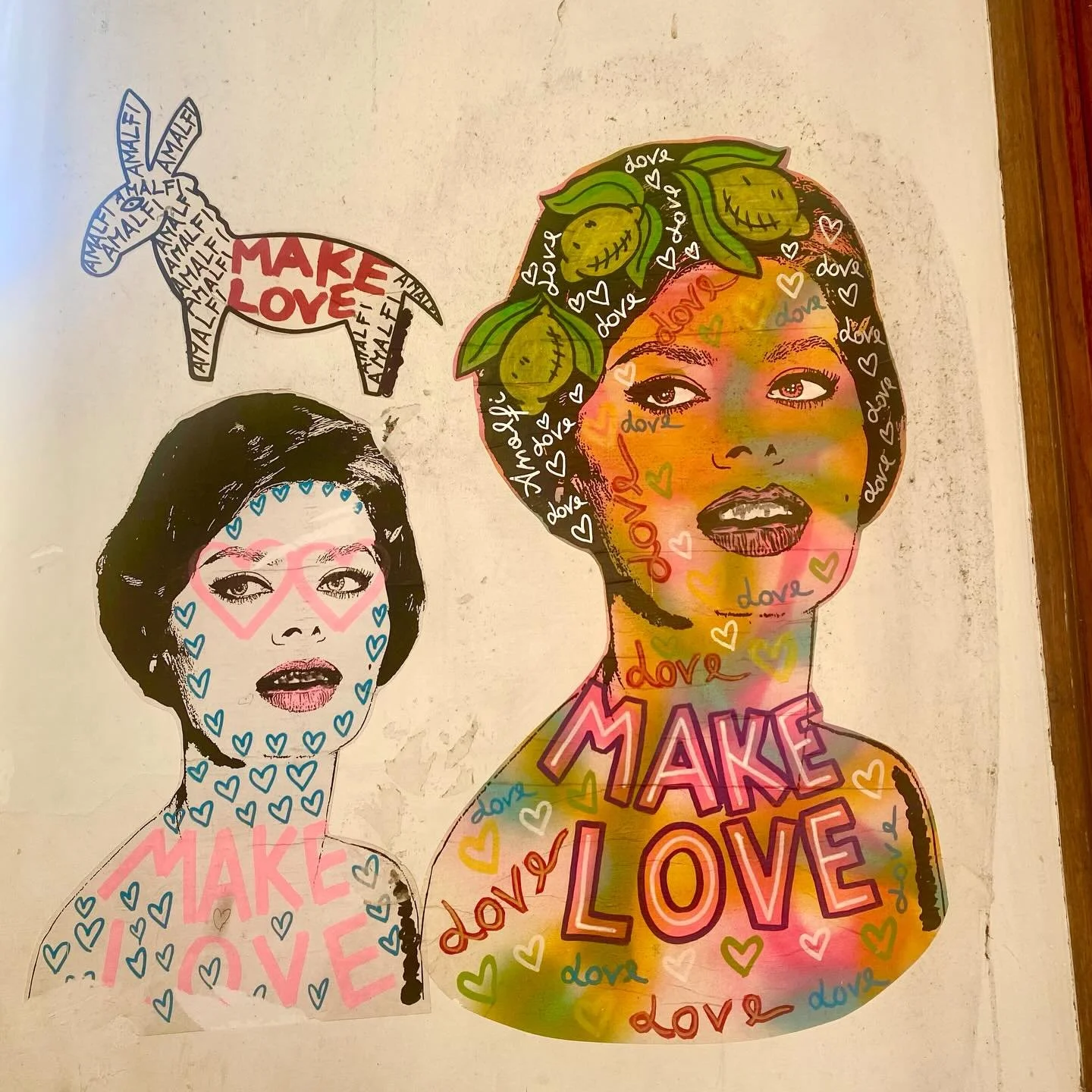 making it abundantly clear that this is a safe space 🌈 with some street art as protest from all over 🌎 borders are fake &amp; we are all united by our shared humanity 🕊️