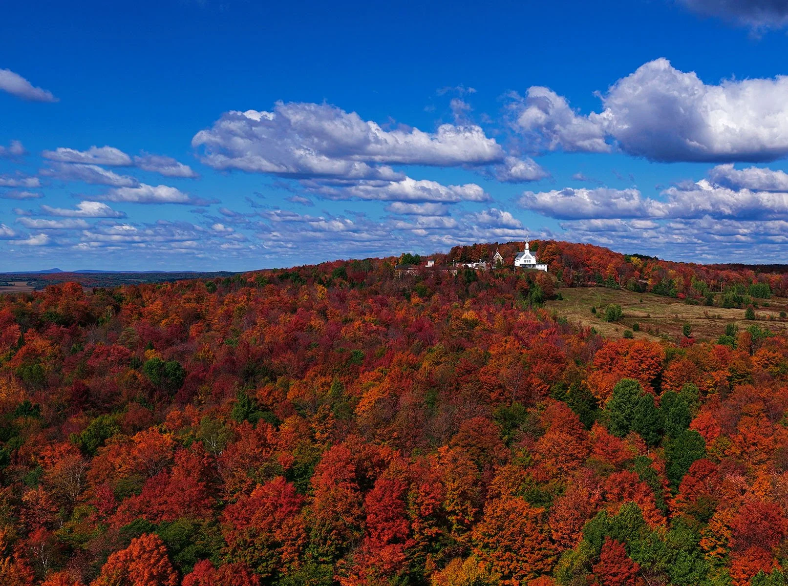 Sanctuaire de Beauvoir de Sherbrooke vu du ciel
