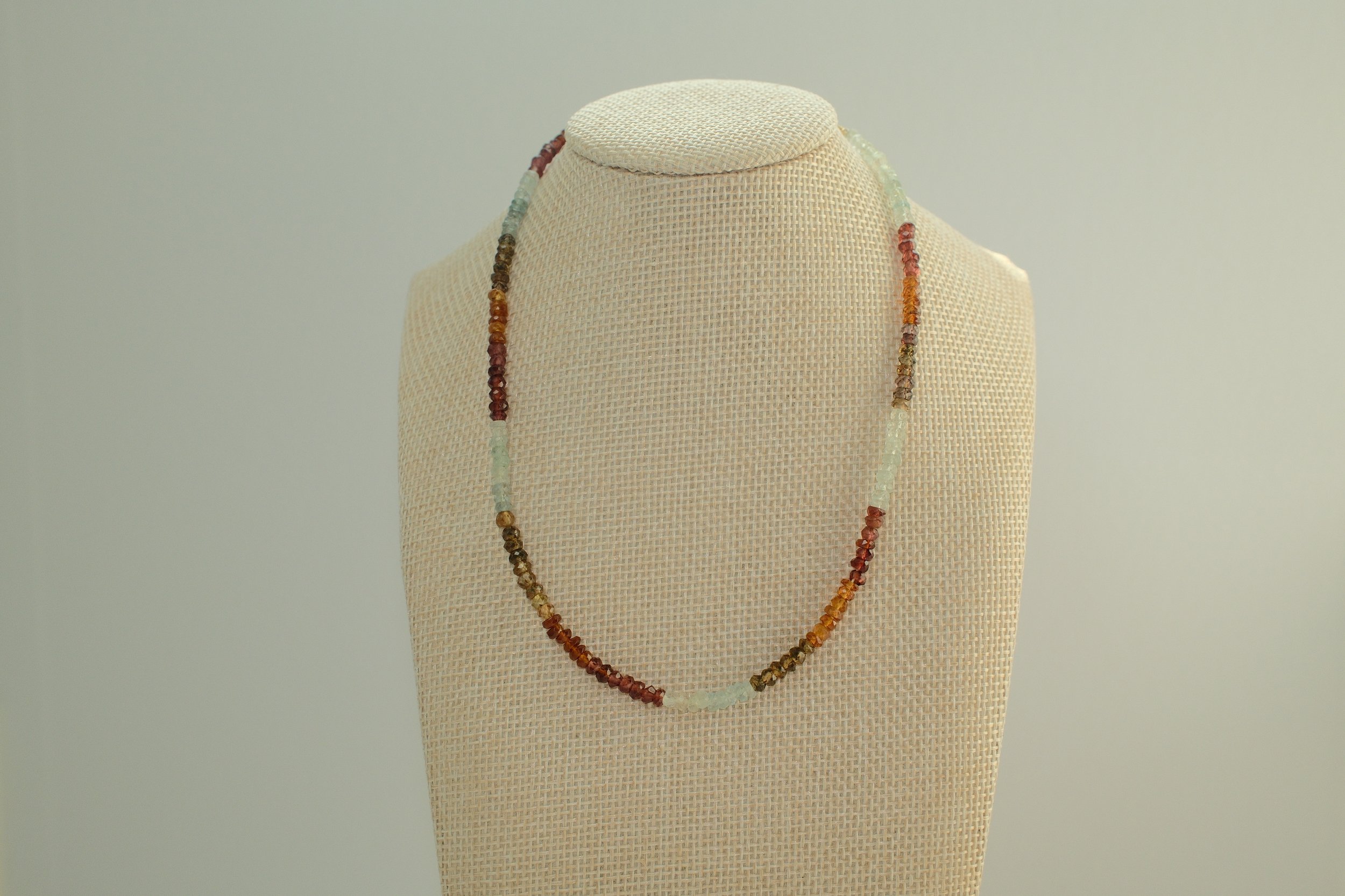 Tundra Sapphire and Aquamarine Rainbow Necklace