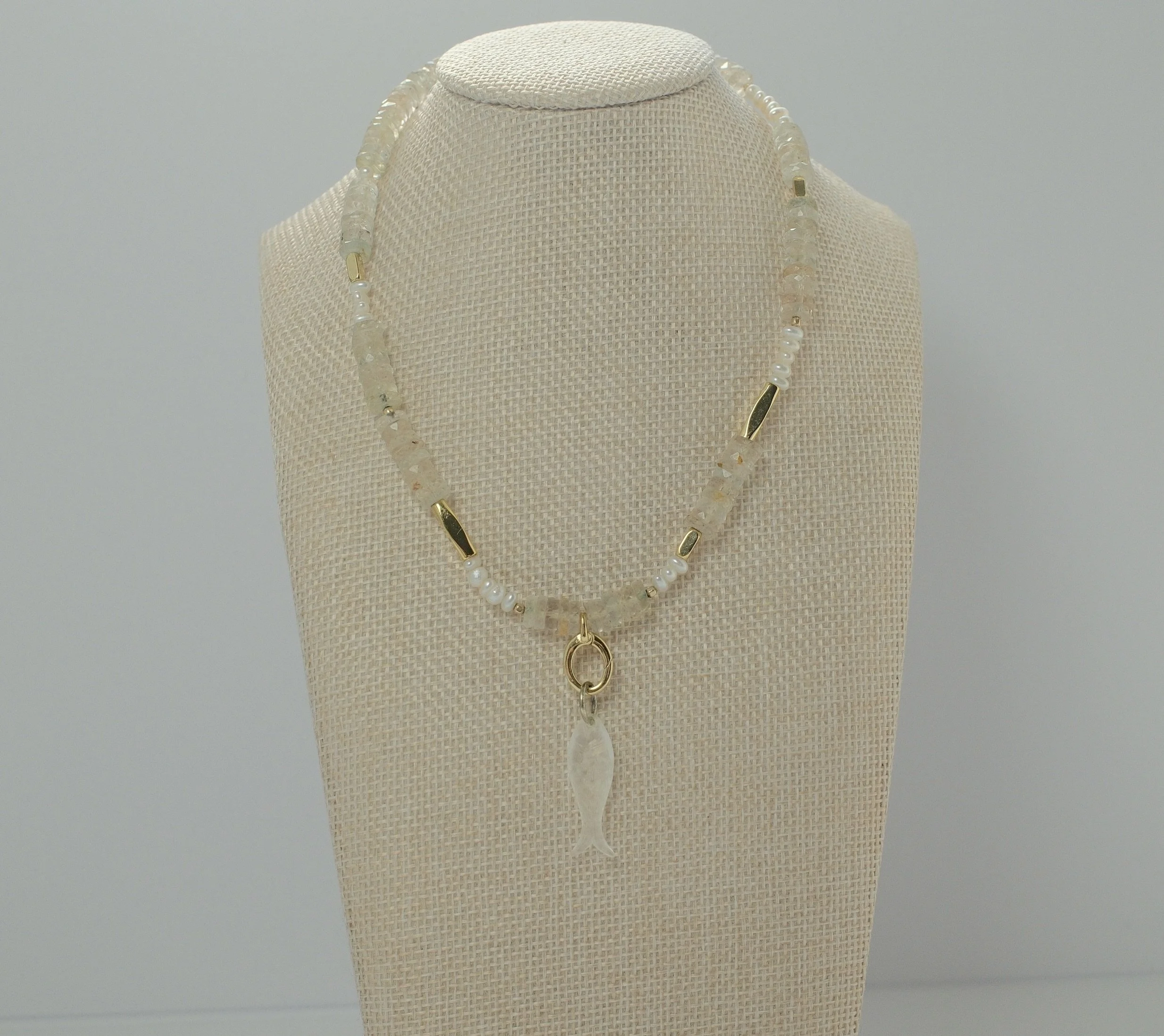 Topaz & Pearl Necklace Choker