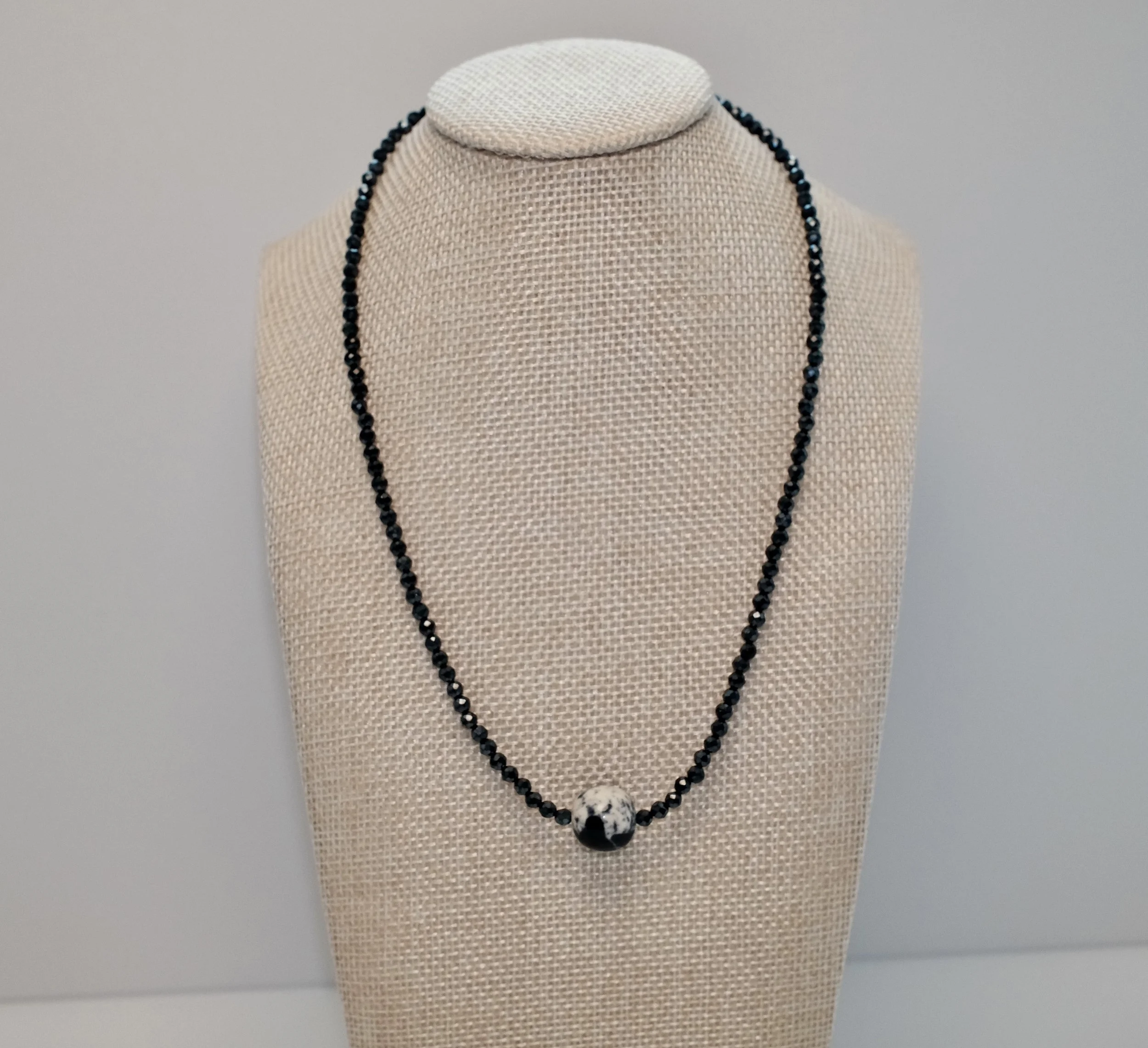 Mystic Spinel with Dalmatian Jasper Necklace
