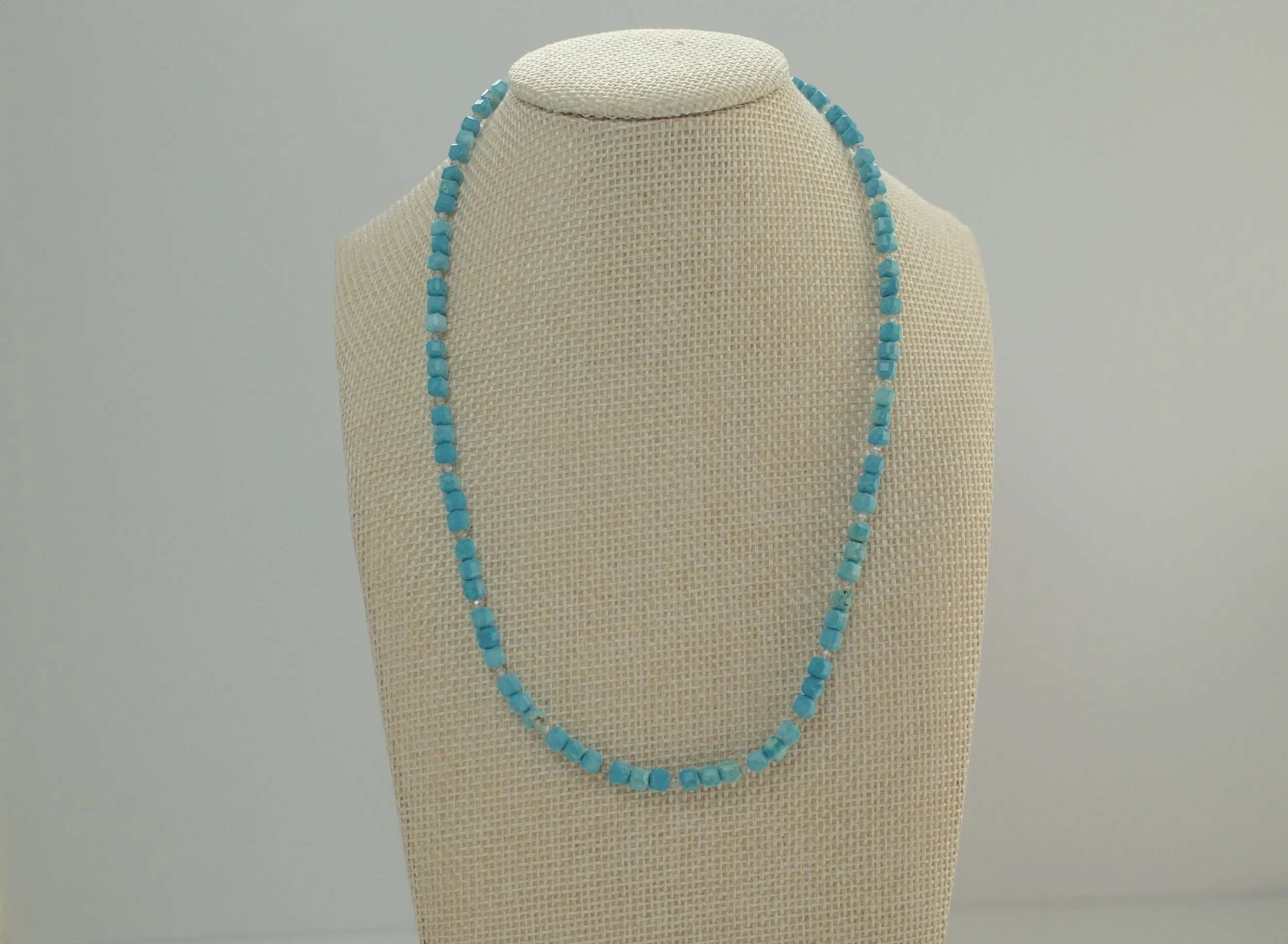 Cube Turquoise & Labradorite Necklace