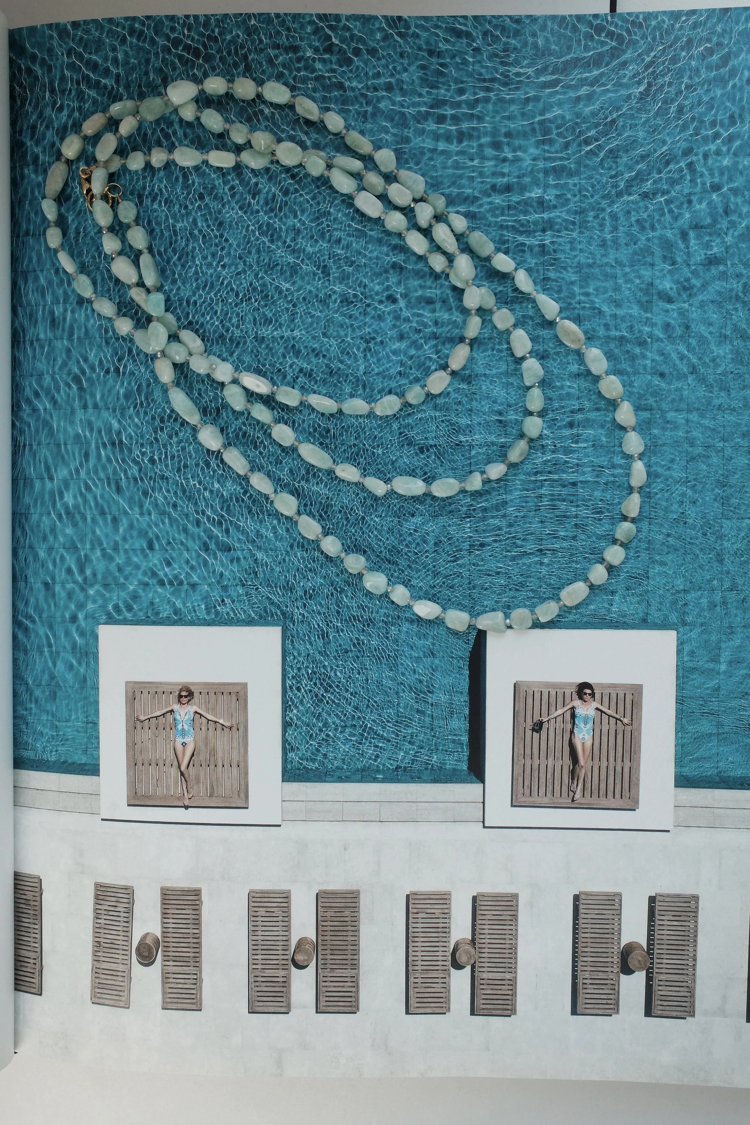 Larimar Nuggets & Labradorite Wrap Necklace