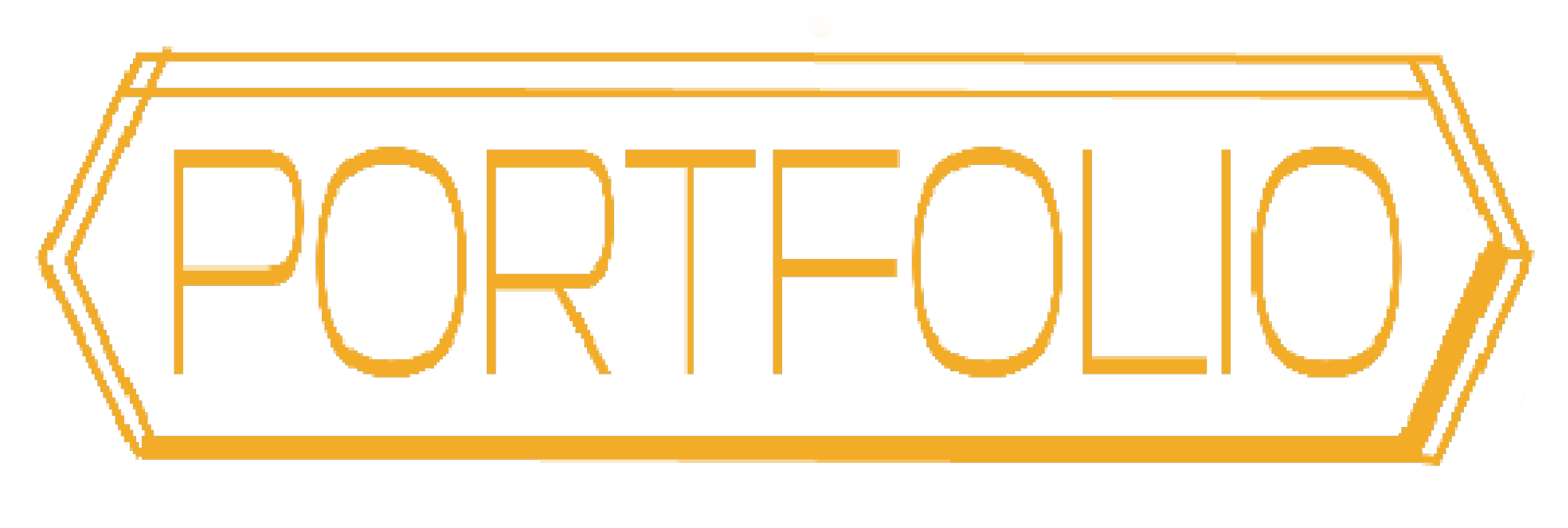 Pixelated neon sign spelling out 'PORTOLET' in orange on a black background.