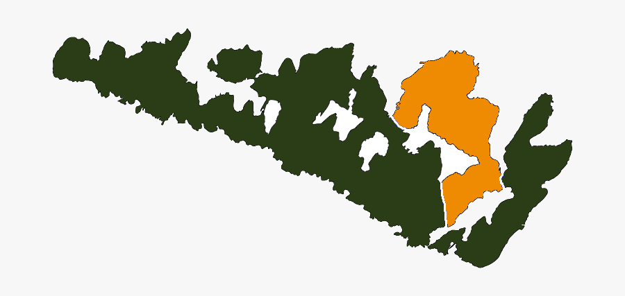 Map of Manitoulin Island showcasing the business' service area of Greater Little Current and Assiginack Township.