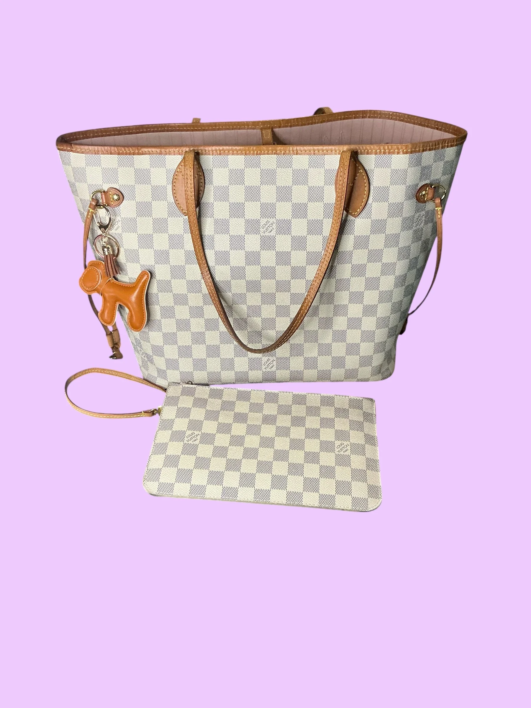 Louis Vuitton Damier Azur Neverfull MM with pouch