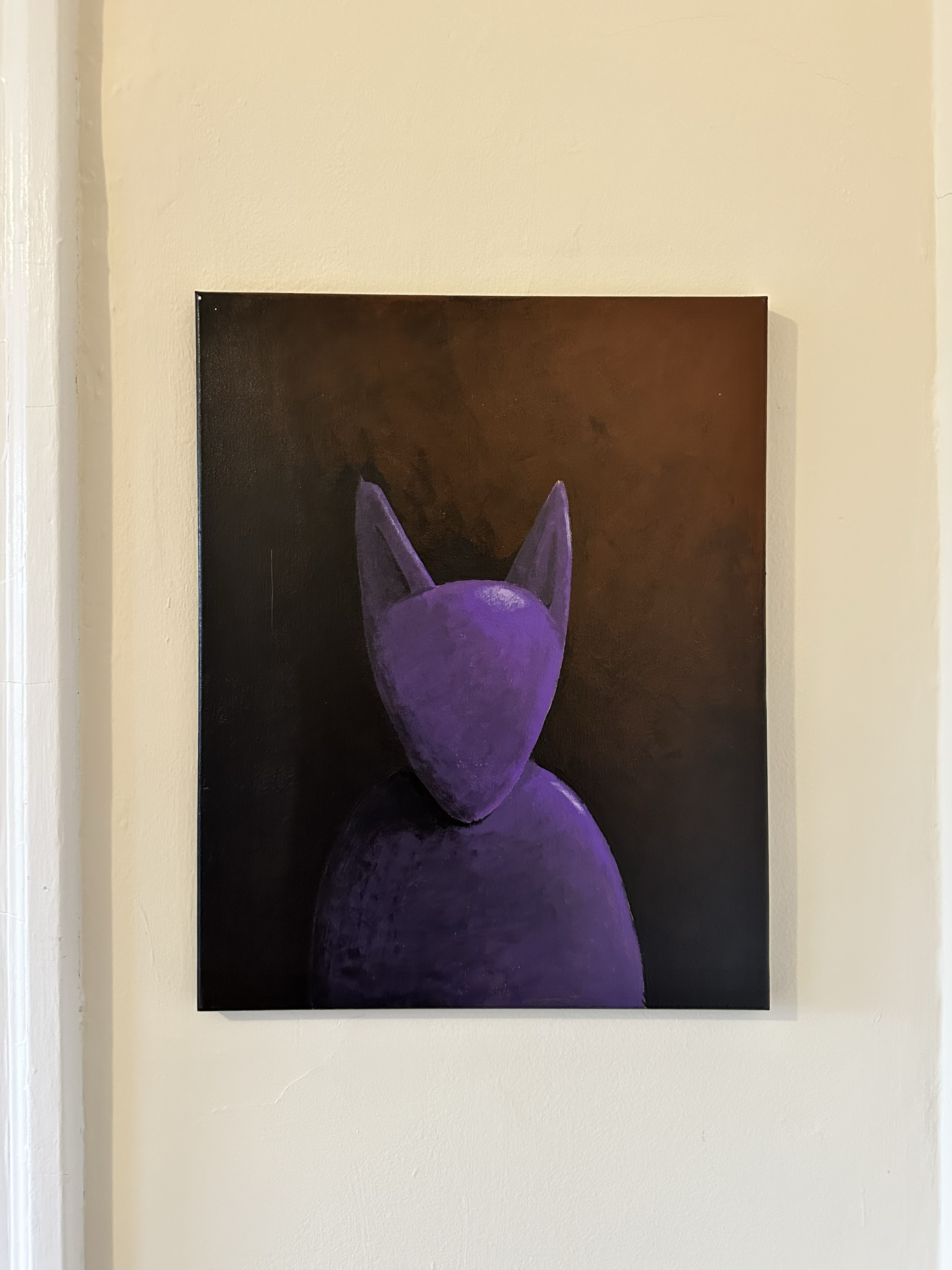 Guardian (Purple), 2019  
Acrylic on canvas  
14 × 11 in. (35.6 × 27.9 cm)