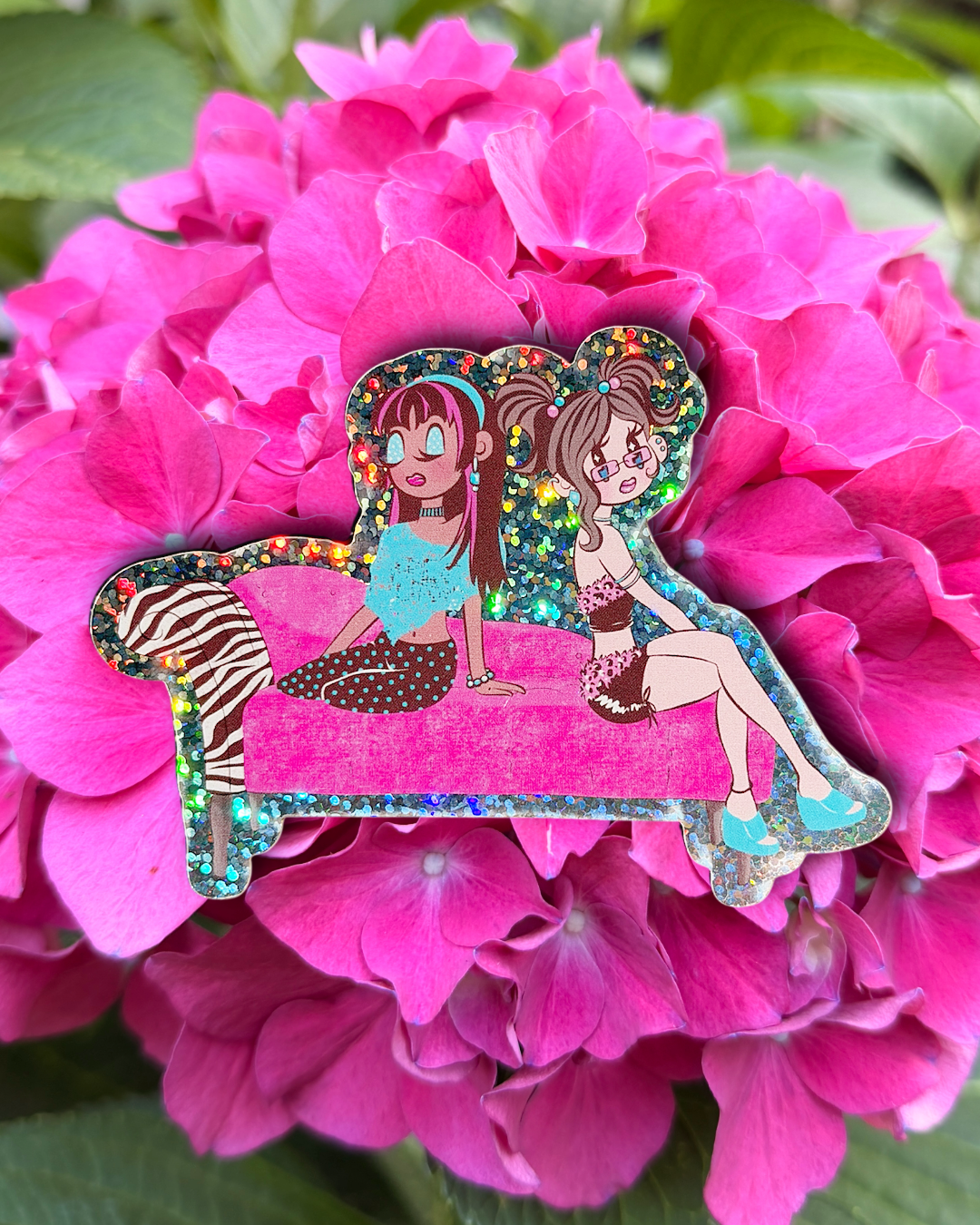 Girly Pops Glitter Sticker
