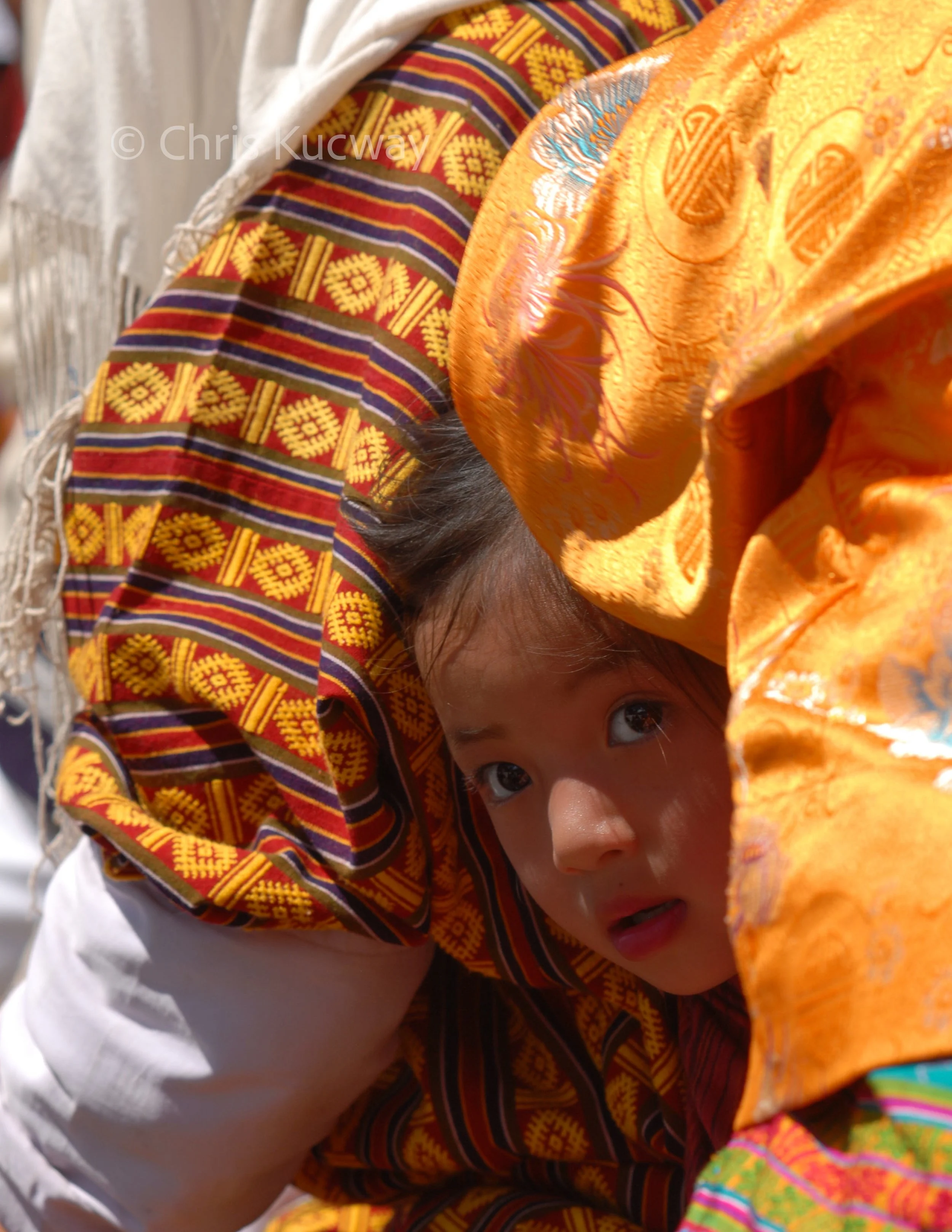 A curious girl in Thimpu