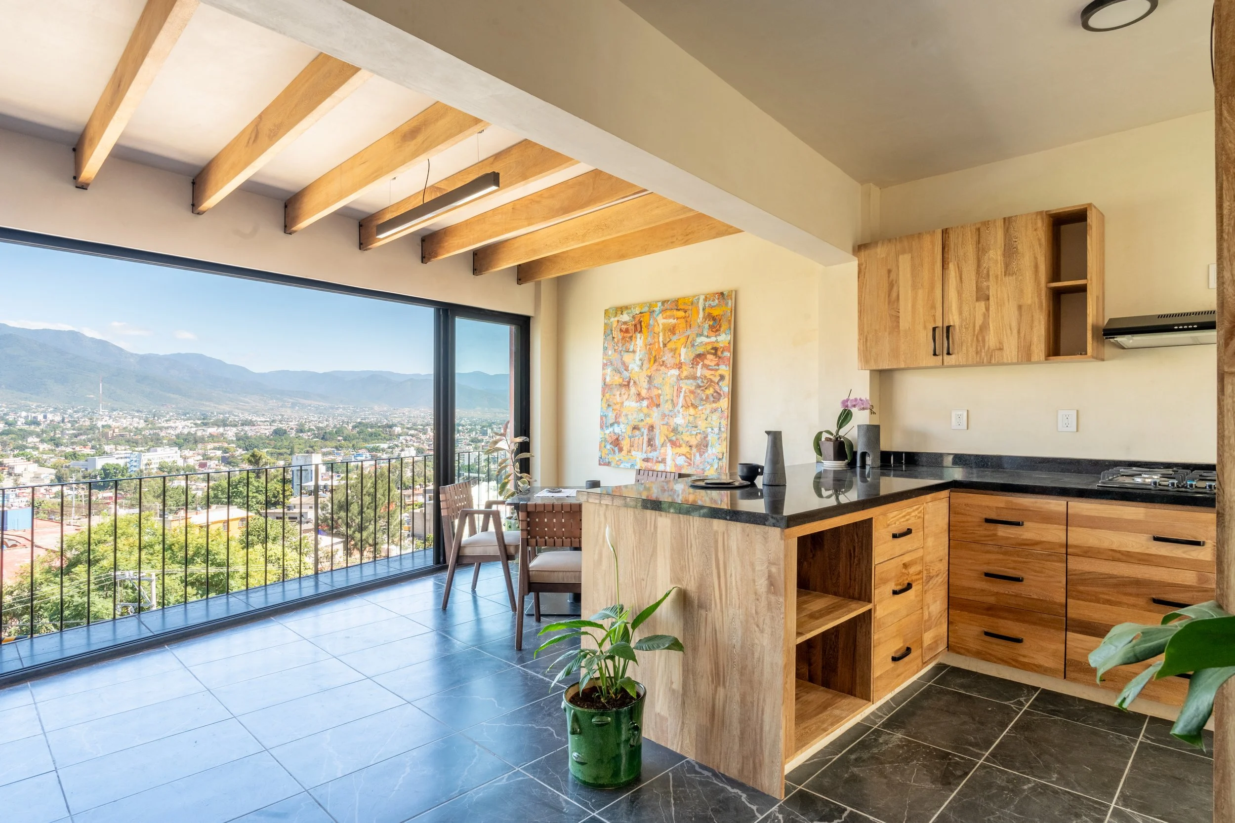 Fotografía de interior arquitectónico moderno en Oaxaca