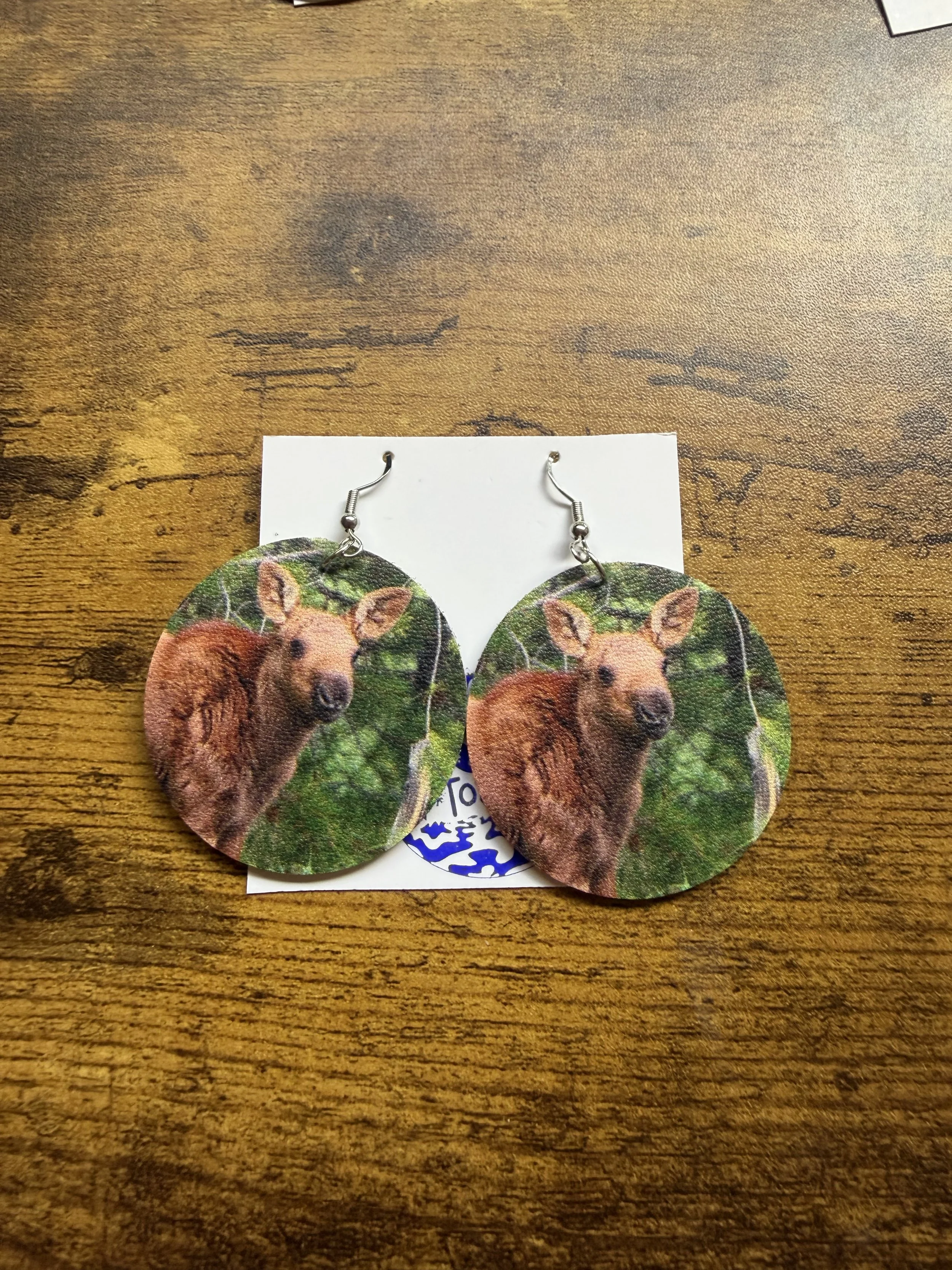 Gentle Curiosity Moose Calf Earrings