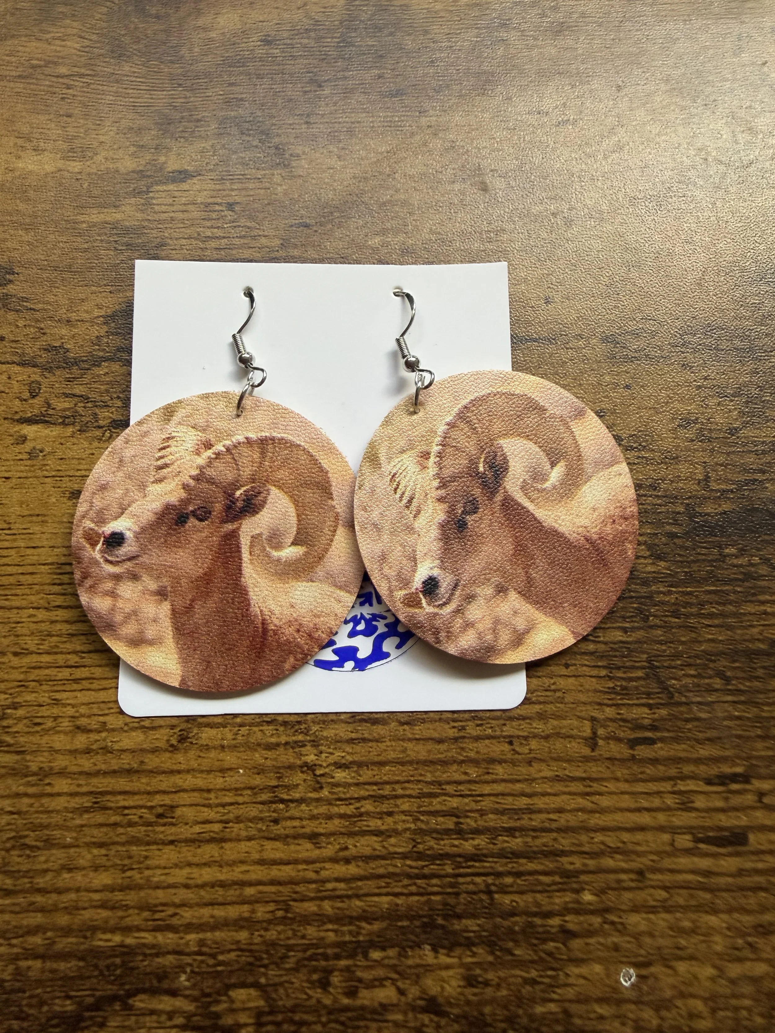 Male Bighorn Sheep Earrings