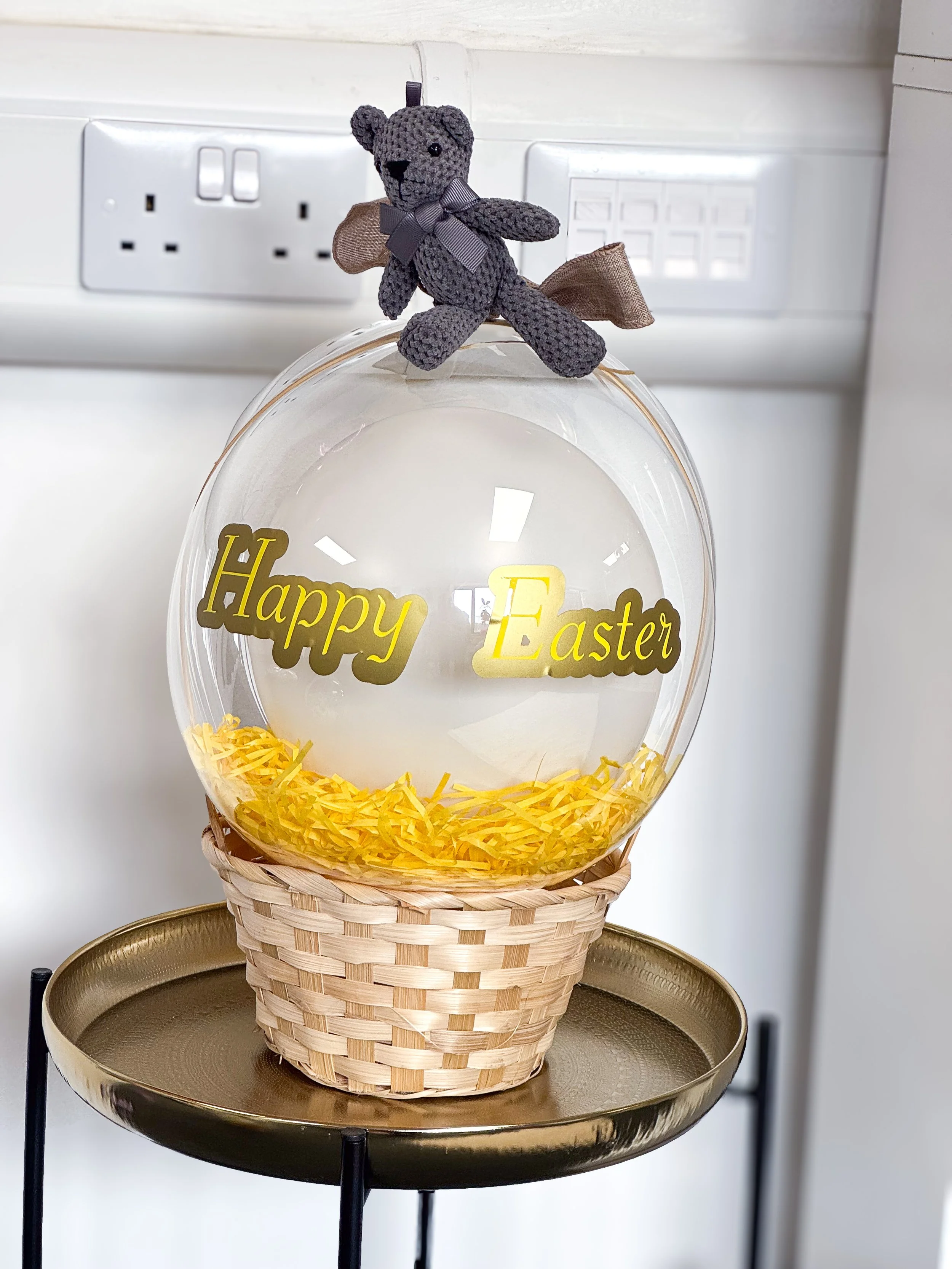 Petite Personalised Easter Balloon Basket