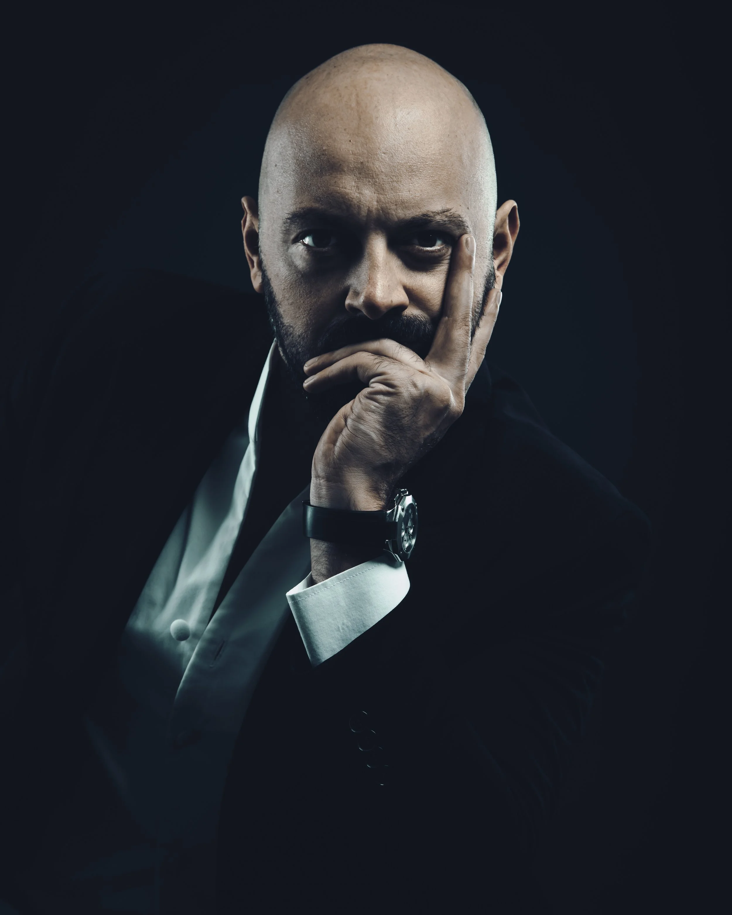 Artist portrait photography studio session by Darkside Studios