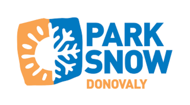 Logo for Park Snow Donoany featuring a colorful clock design and bold blue text.