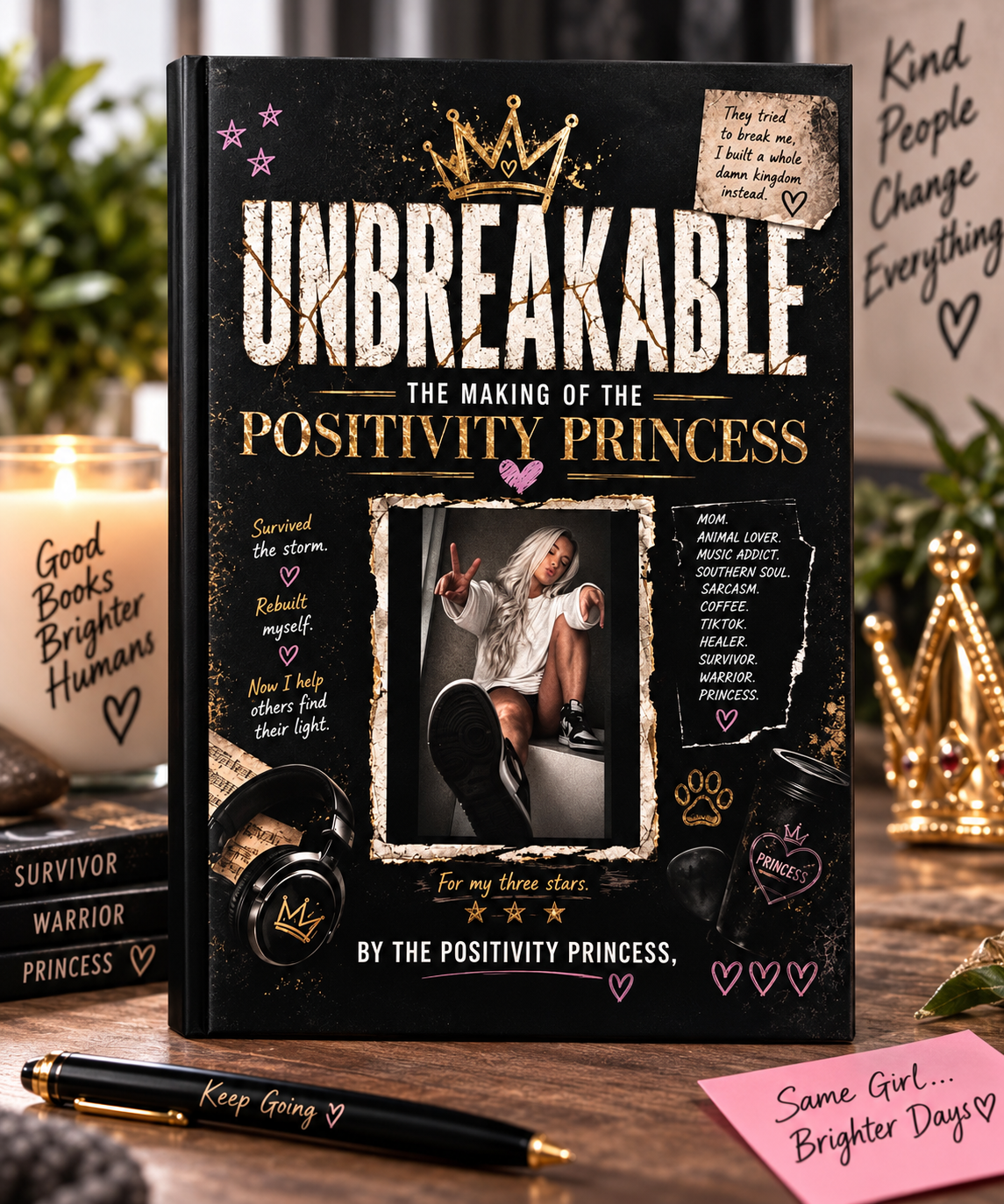Unbreakable Book (signed), Bracelet and Stickers Bundle!
