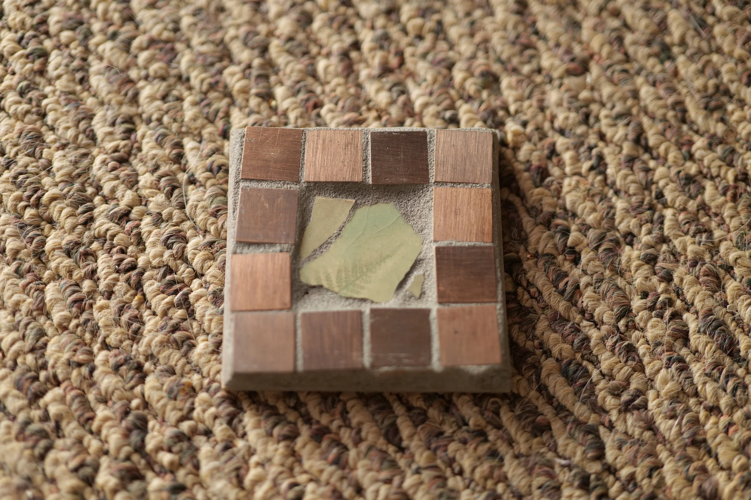 Fern and Copper (1) — Trencadís Mosaic Coaster