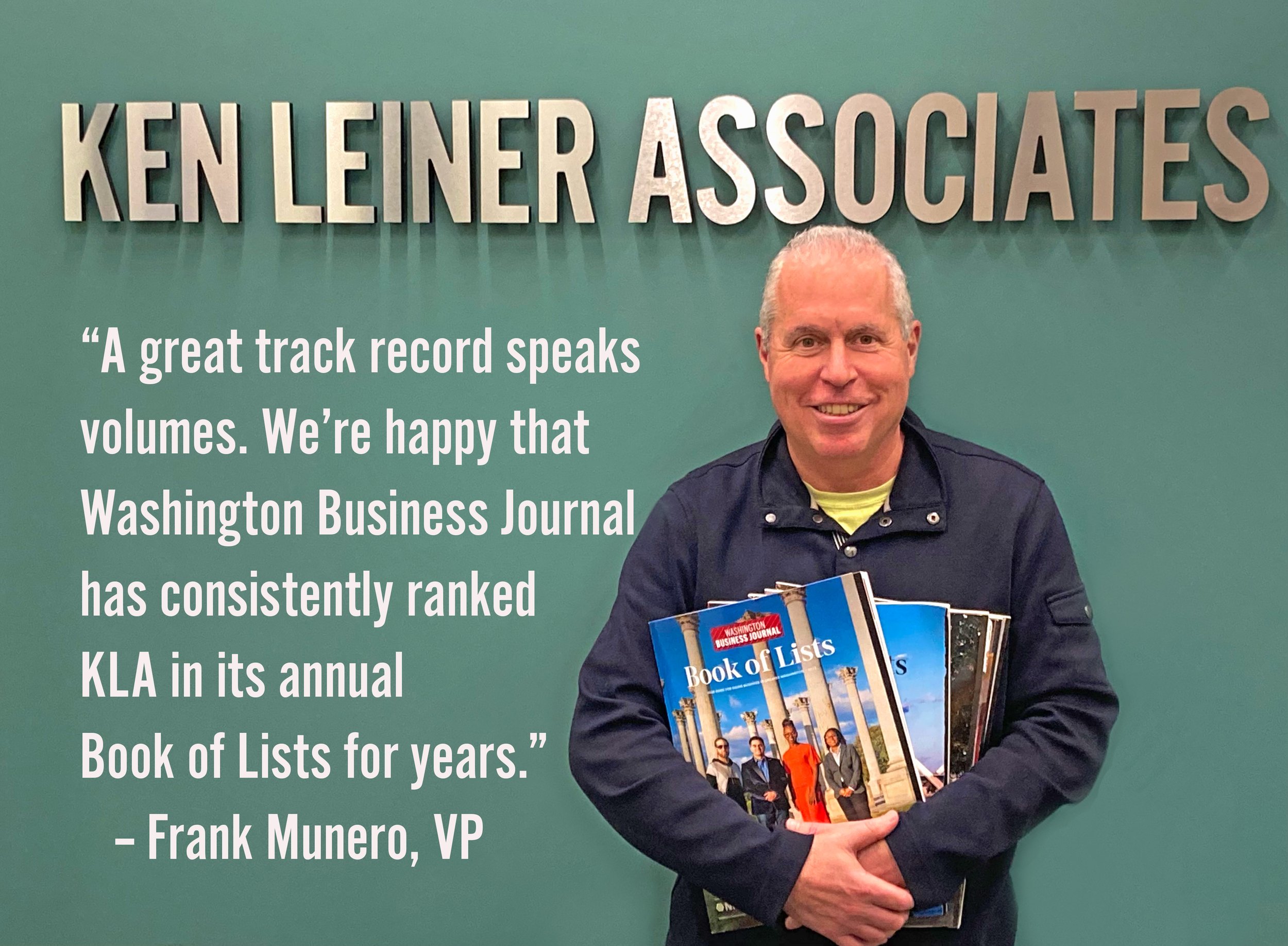 KLA in Washington Business Journal Book of Lists featuring hottest companies