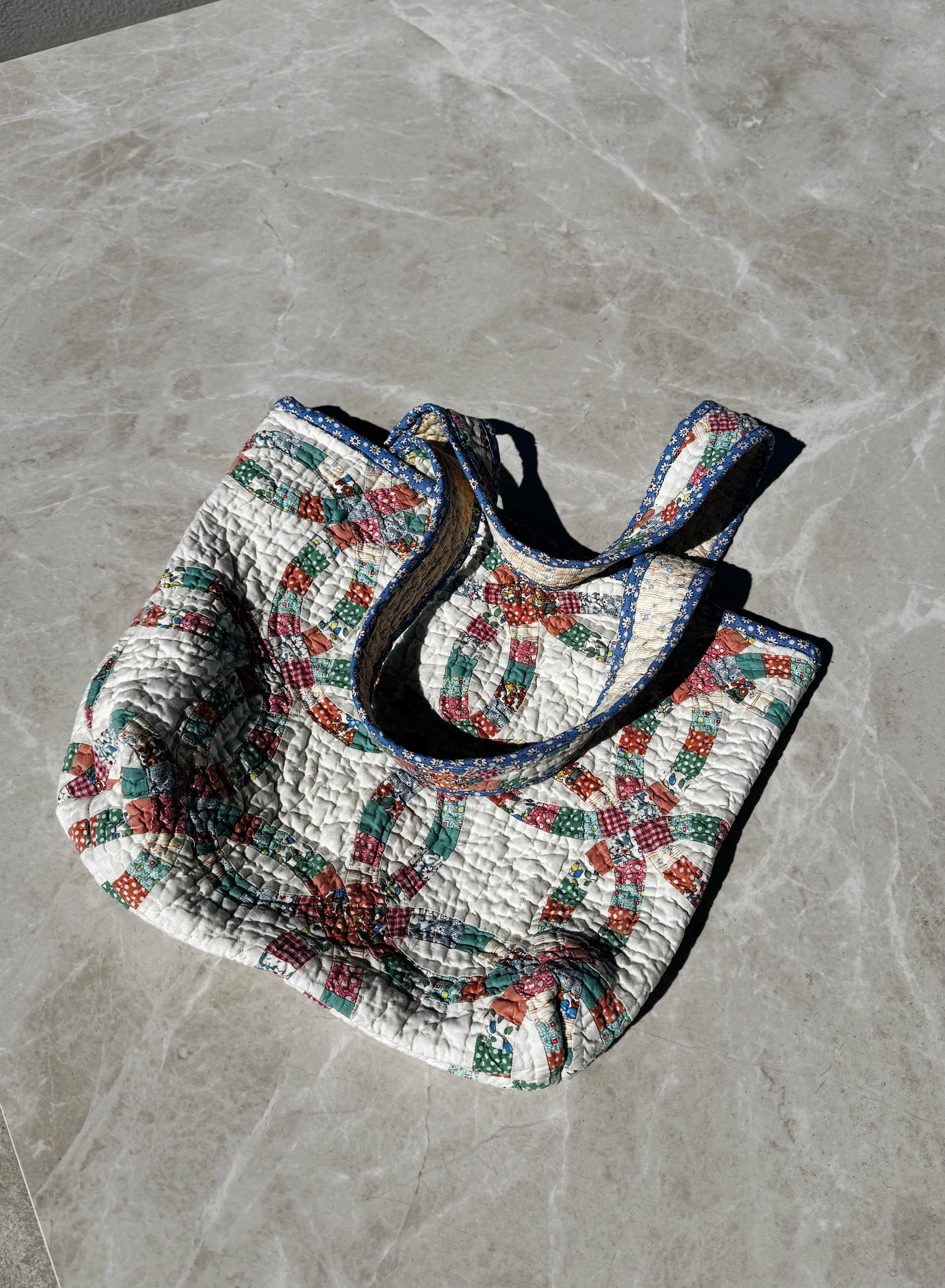 Tote Bag - Blue Floral Binding